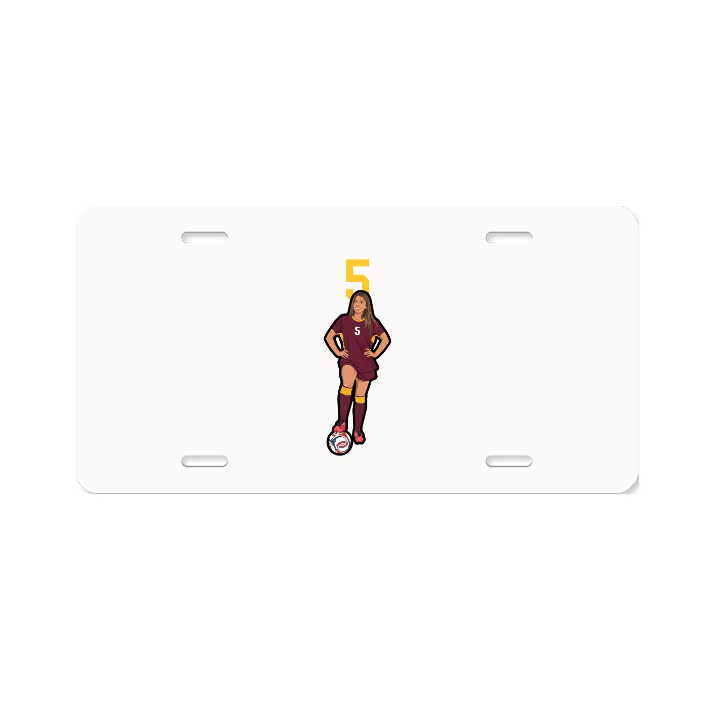 License Plate — Number Top in Classic