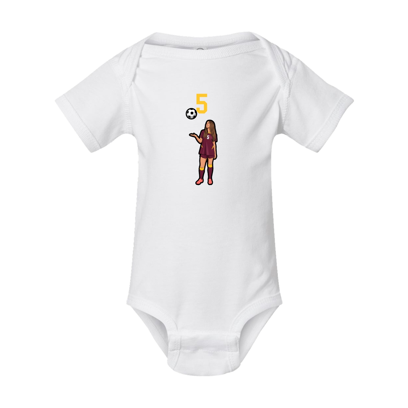 Baby Onesie — Number Top in White
