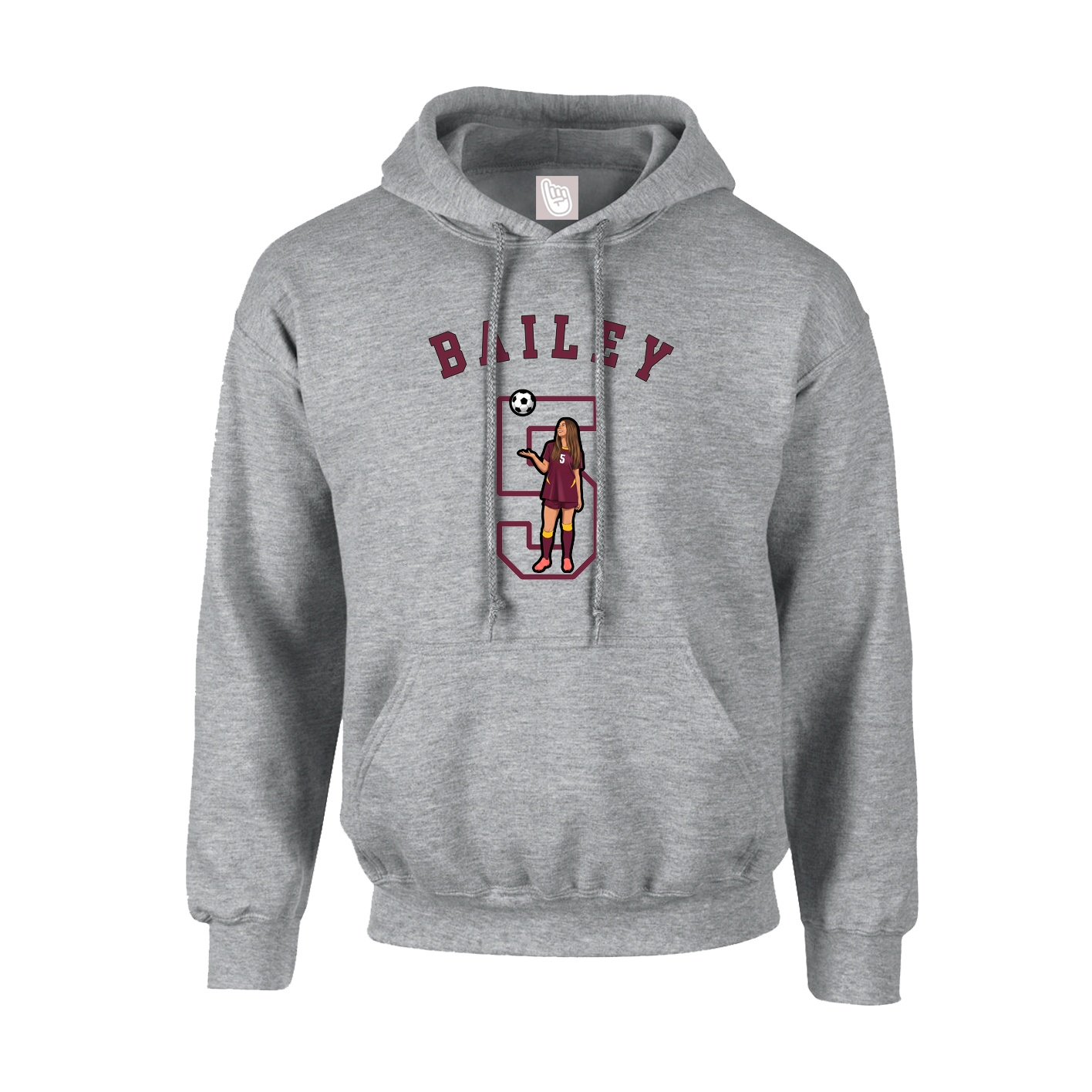 Youth Hoodie — Shirsey Arch in Grey