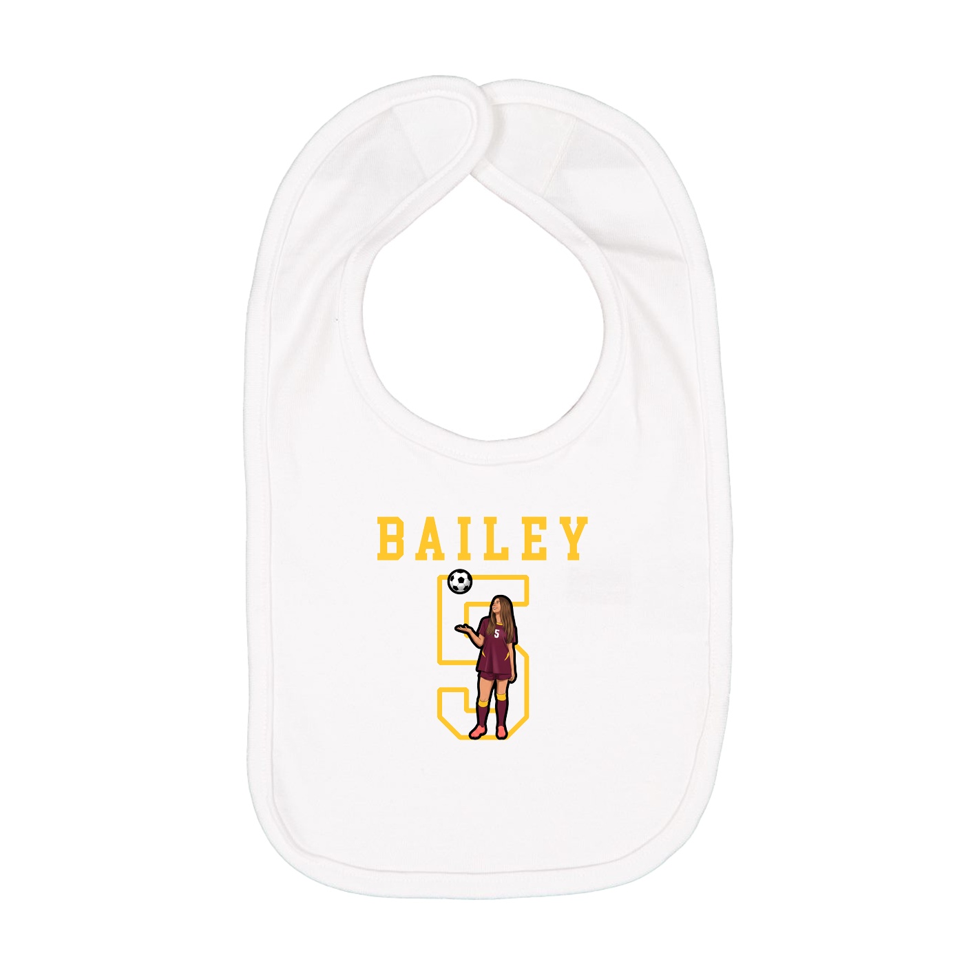 Infant Bib — Shirsey in White