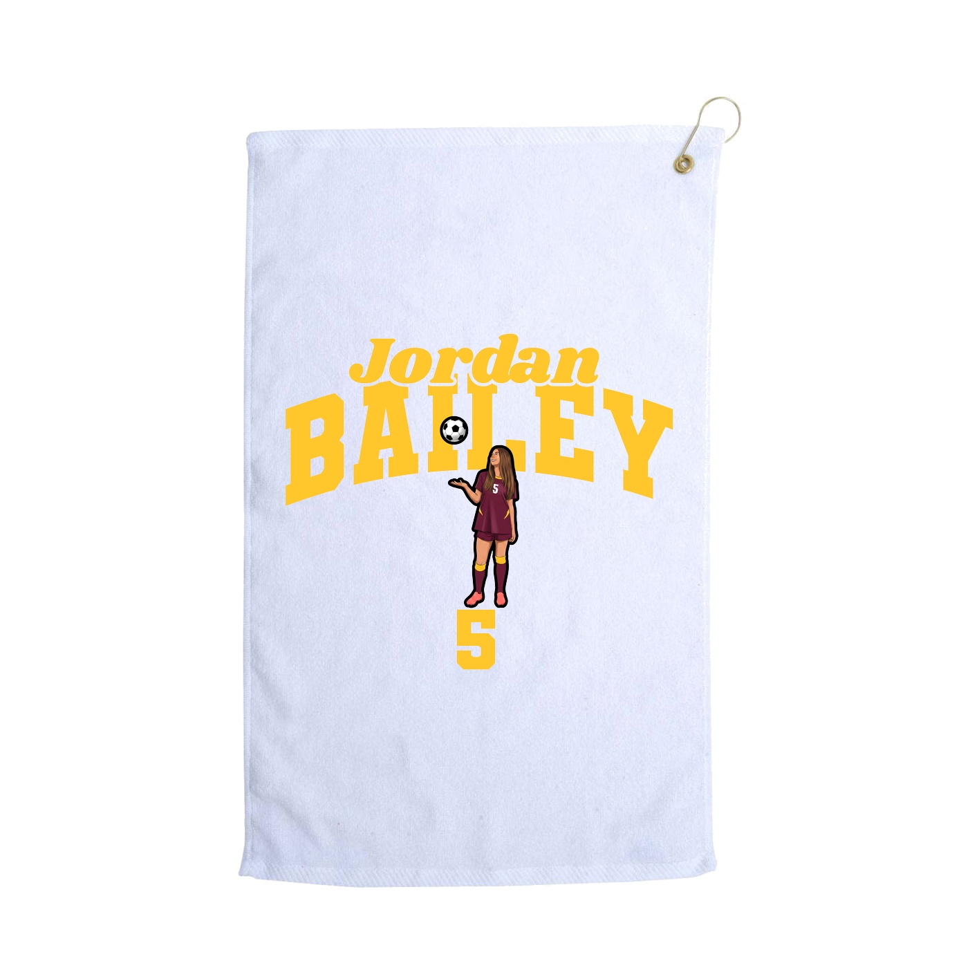 Golf Towel — Signature Arch in White