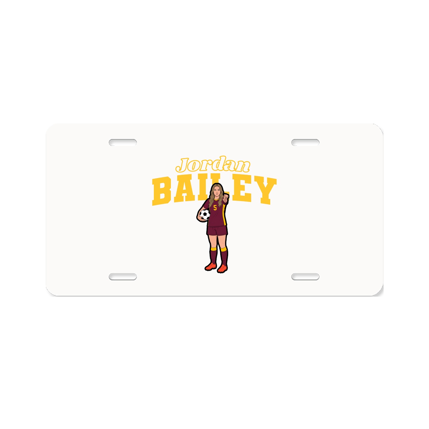 License Plate — Name Arch in Classic