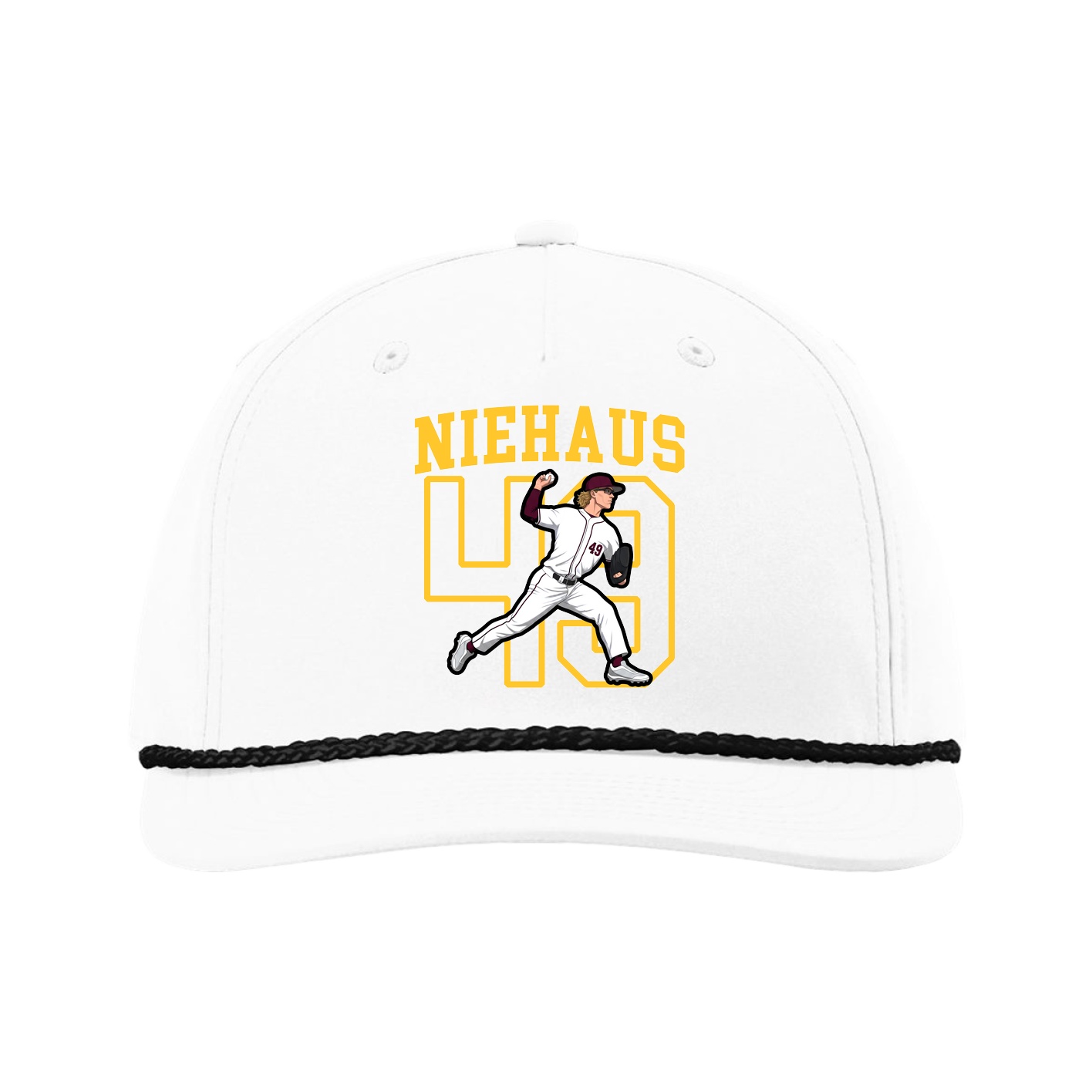 Five-Panel Classic Rope Cap — Shirsey in White
