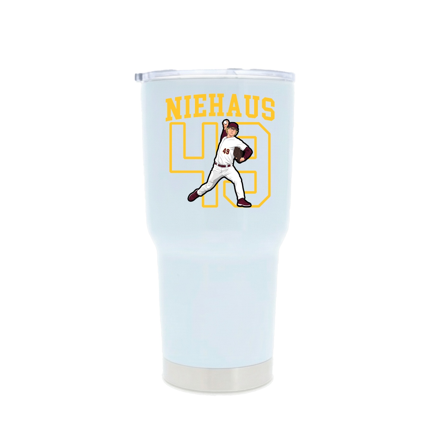 30oz Stainless Steel Tumbler — Shirsey in White