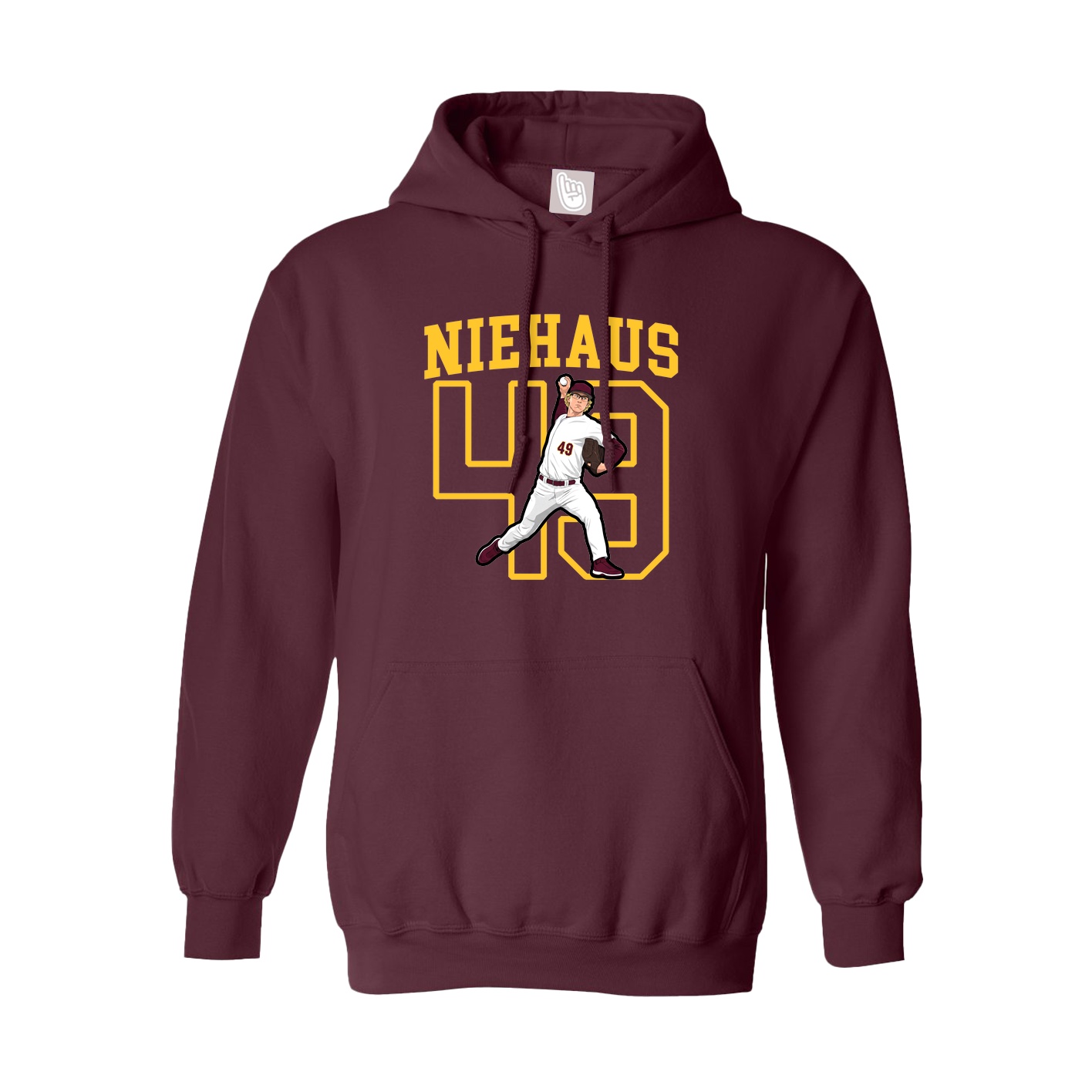 Hoodie — Shirsey in Maroon