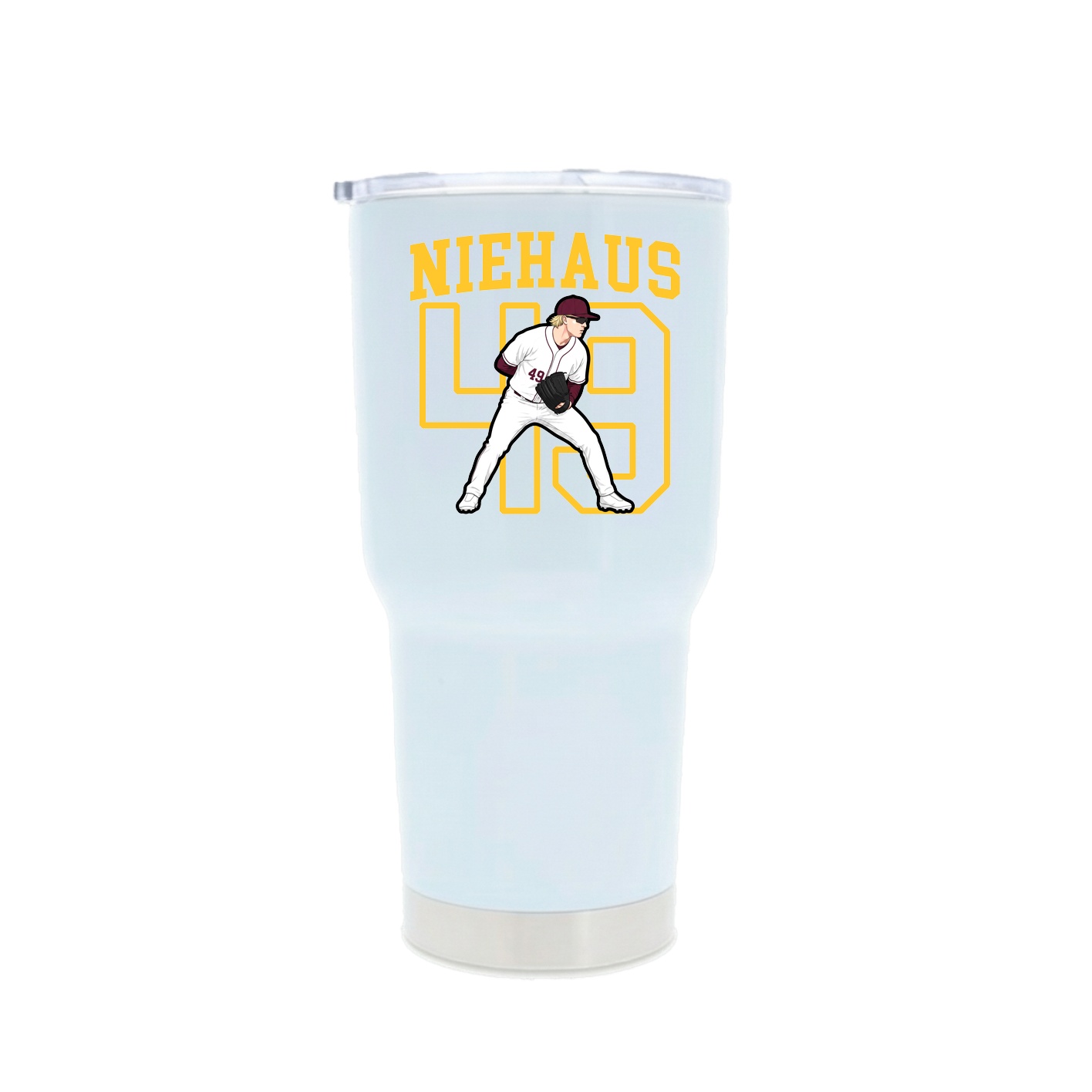 30oz Stainless Steel Tumbler — Shirsey in White