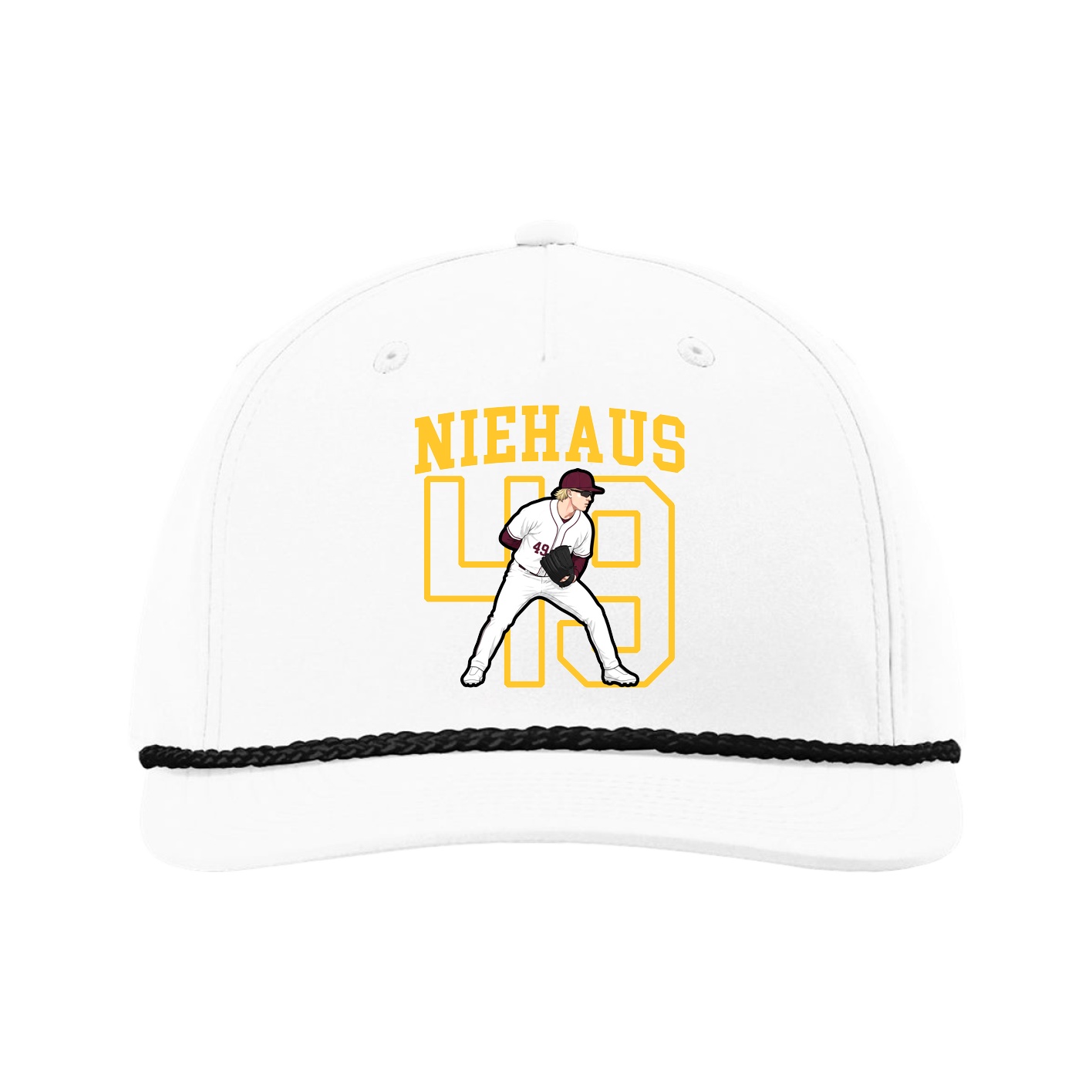 Five-Panel Classic Rope Cap — Shirsey in White