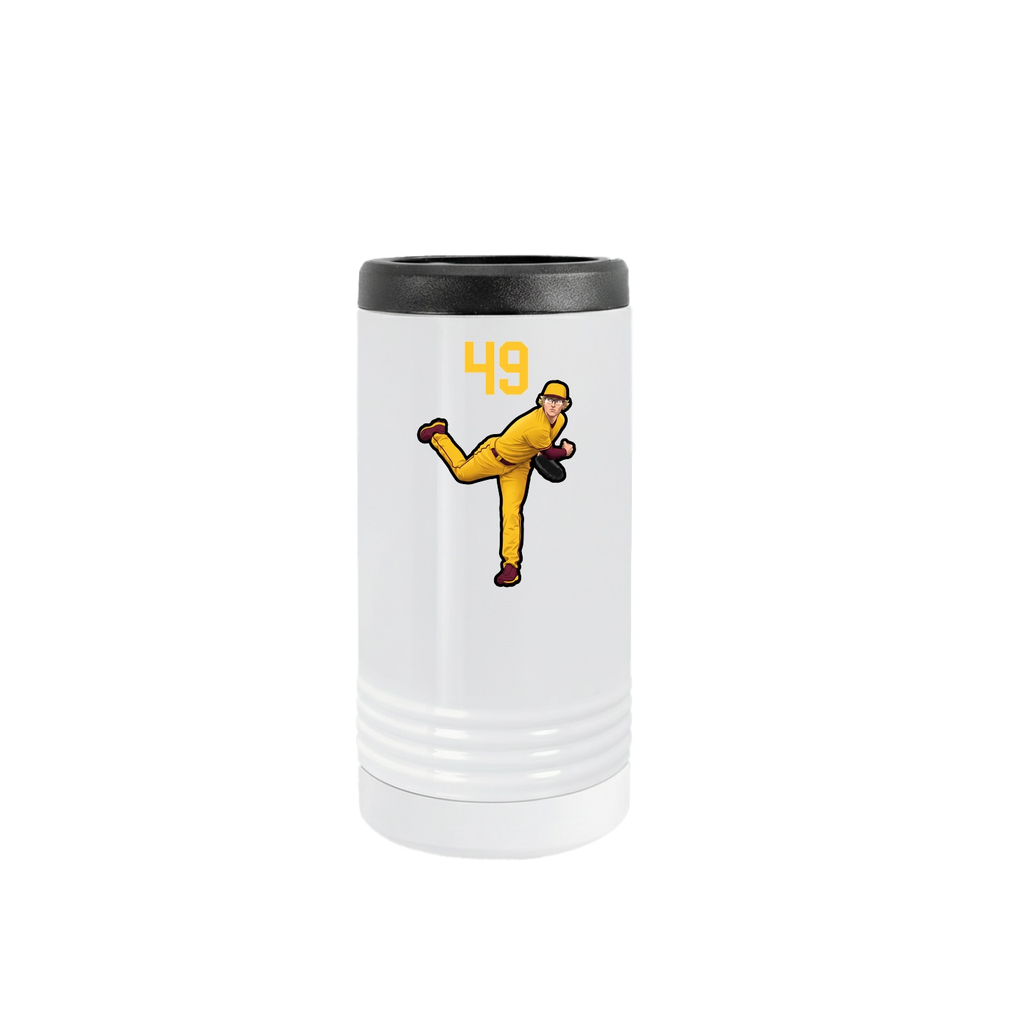 Slim Beverage Holder — Number Top in White