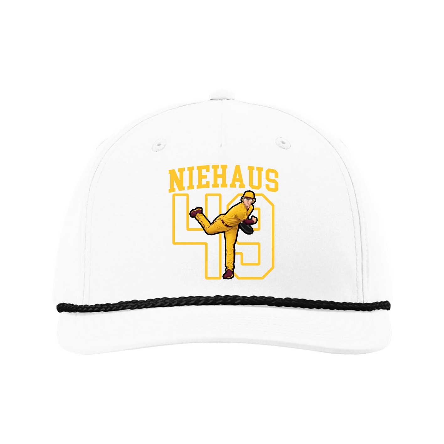Five-Panel Classic Rope Cap — Shirsey in White