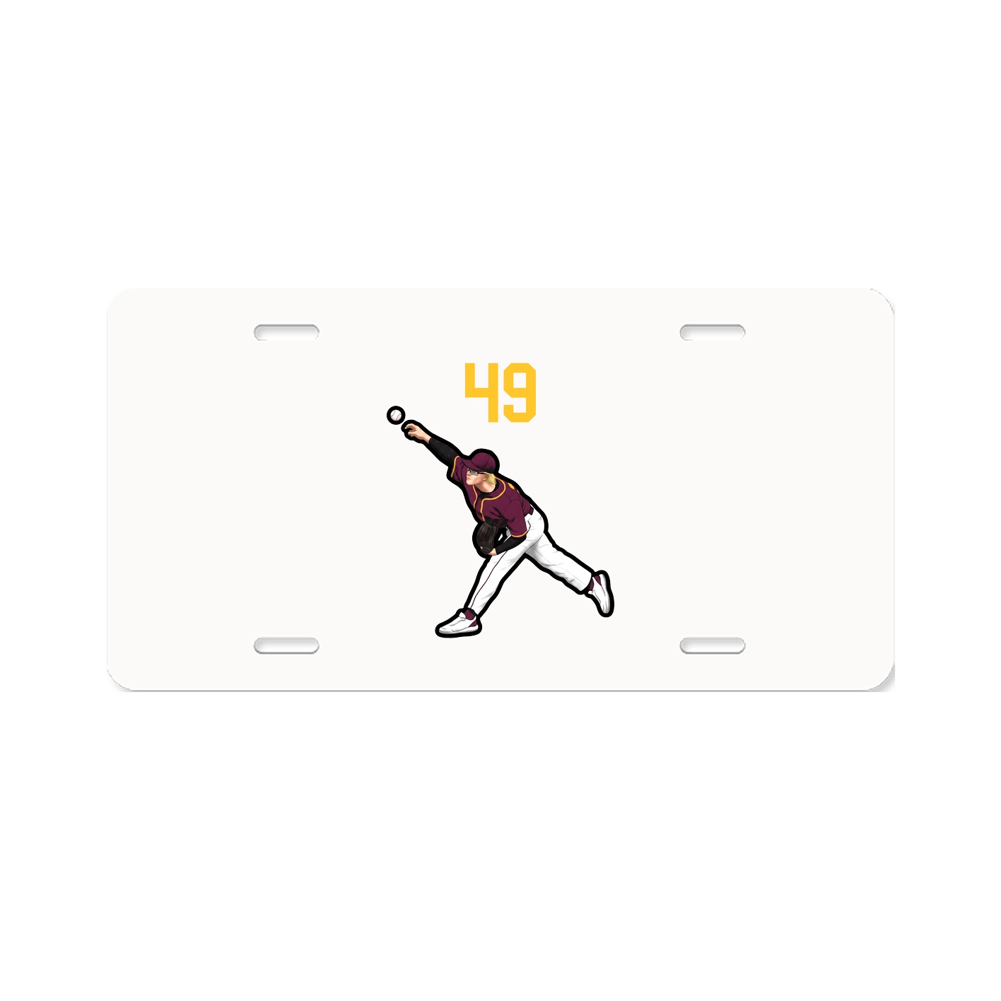 License Plate — Number Top in Classic