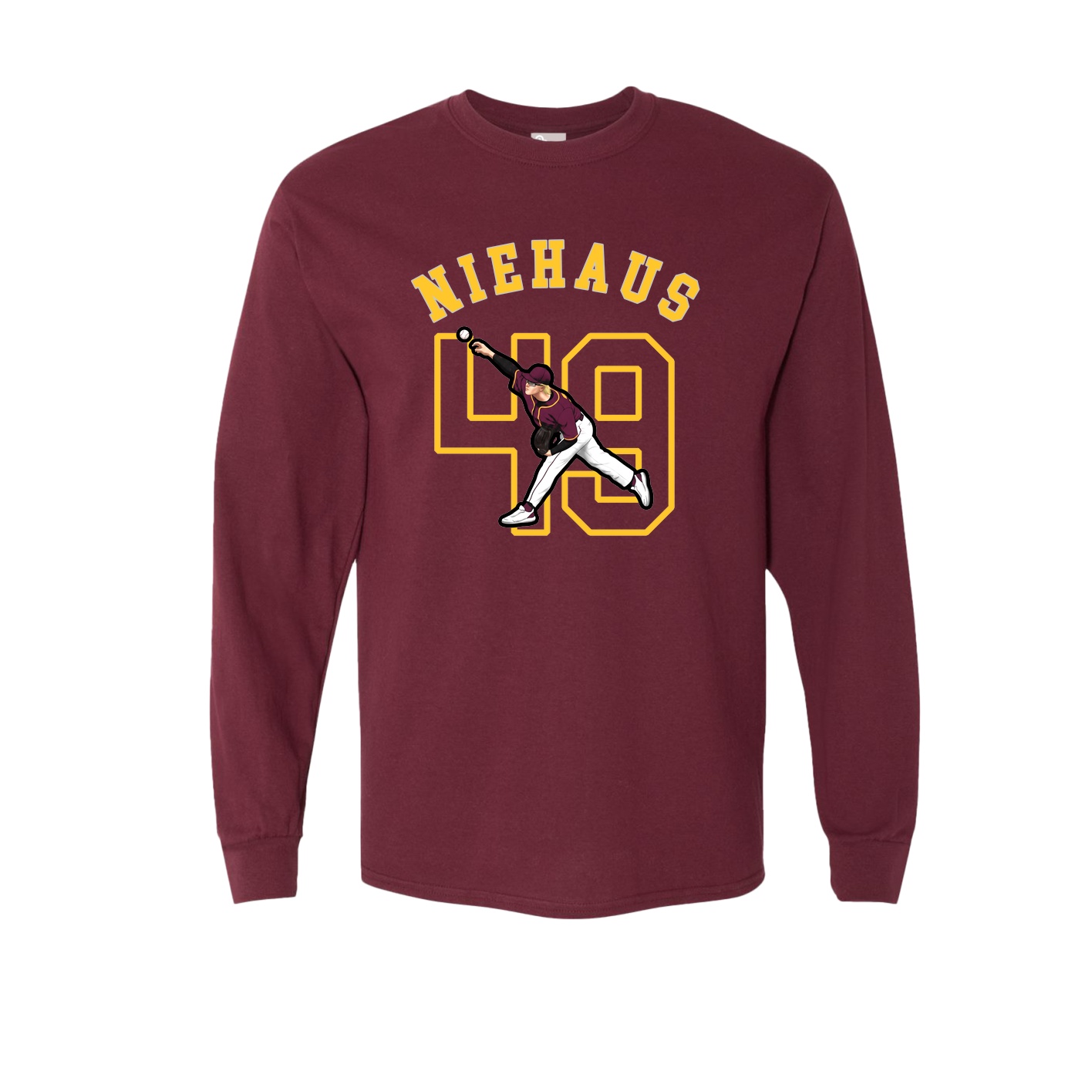 Long Sleeve Tee — Shirsey Arch in Maroon