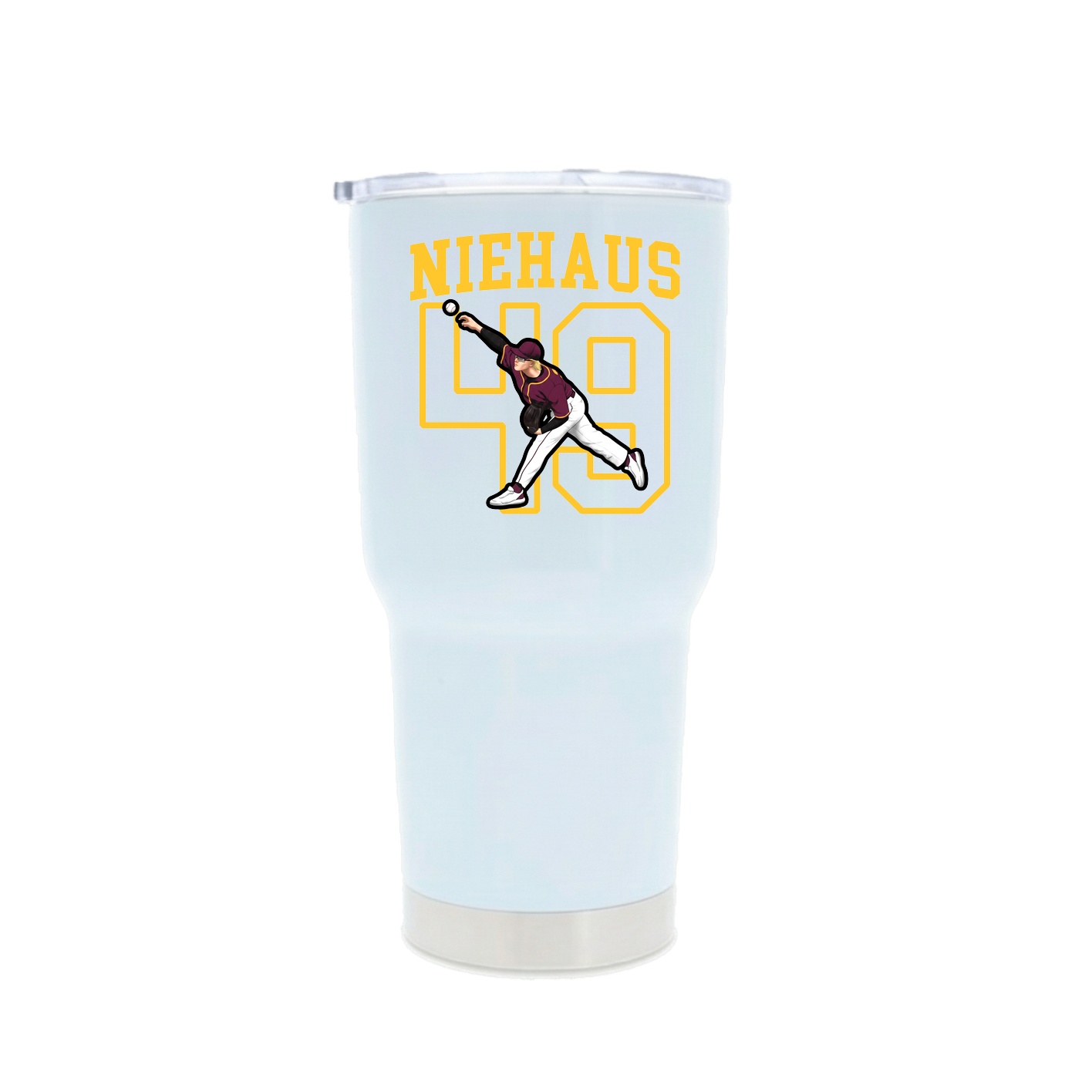 30oz Stainless Steel Tumbler — Shirsey in White