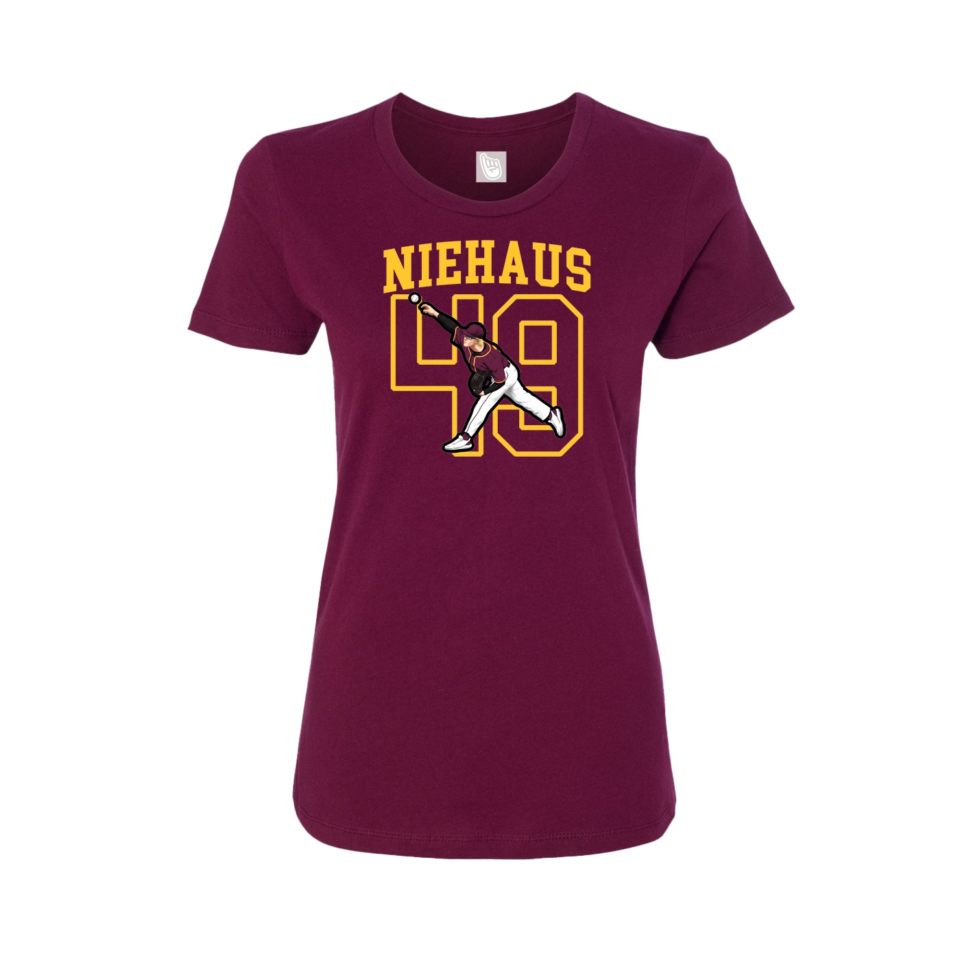 Fitted Women's Tee — Shirsey in Maroon