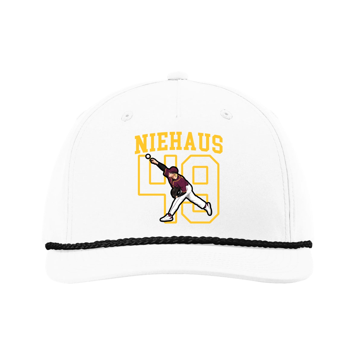Five-Panel Classic Rope Cap — Shirsey in White