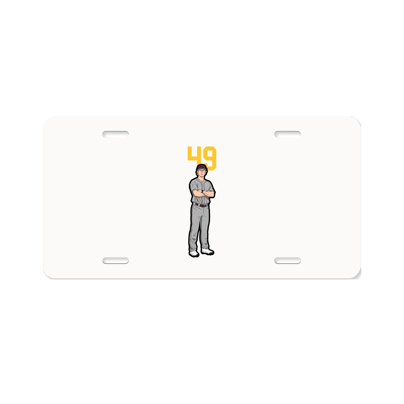 License Plate — Number Top in Classic