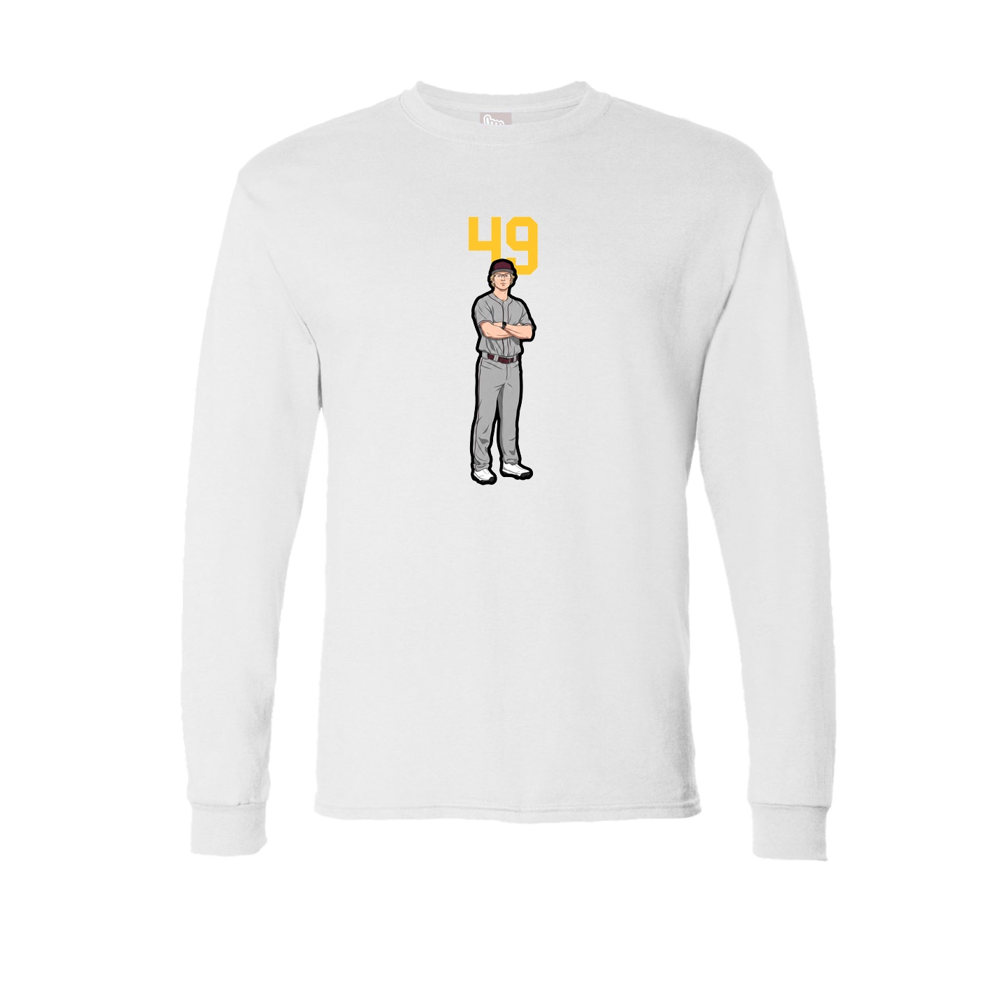Long Sleeve Tee — Number Top in White