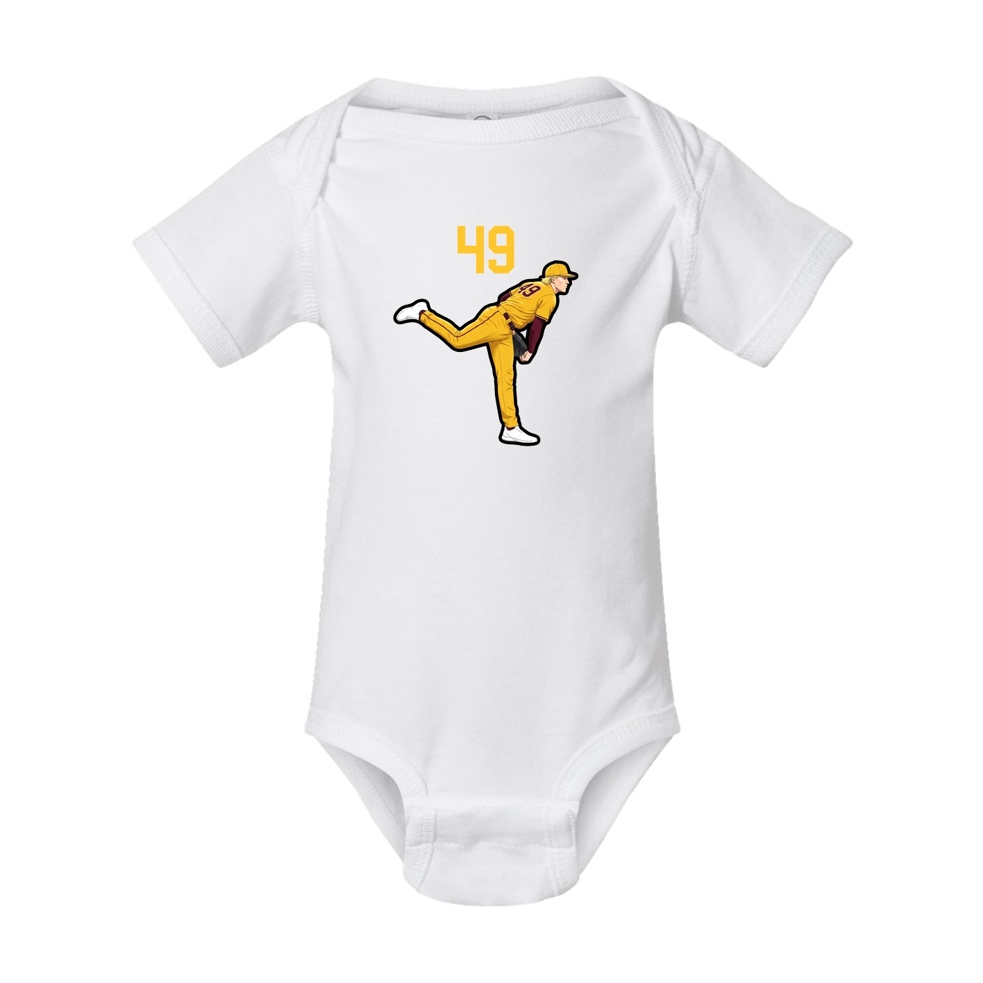 Baby Onesie — Number Top in White