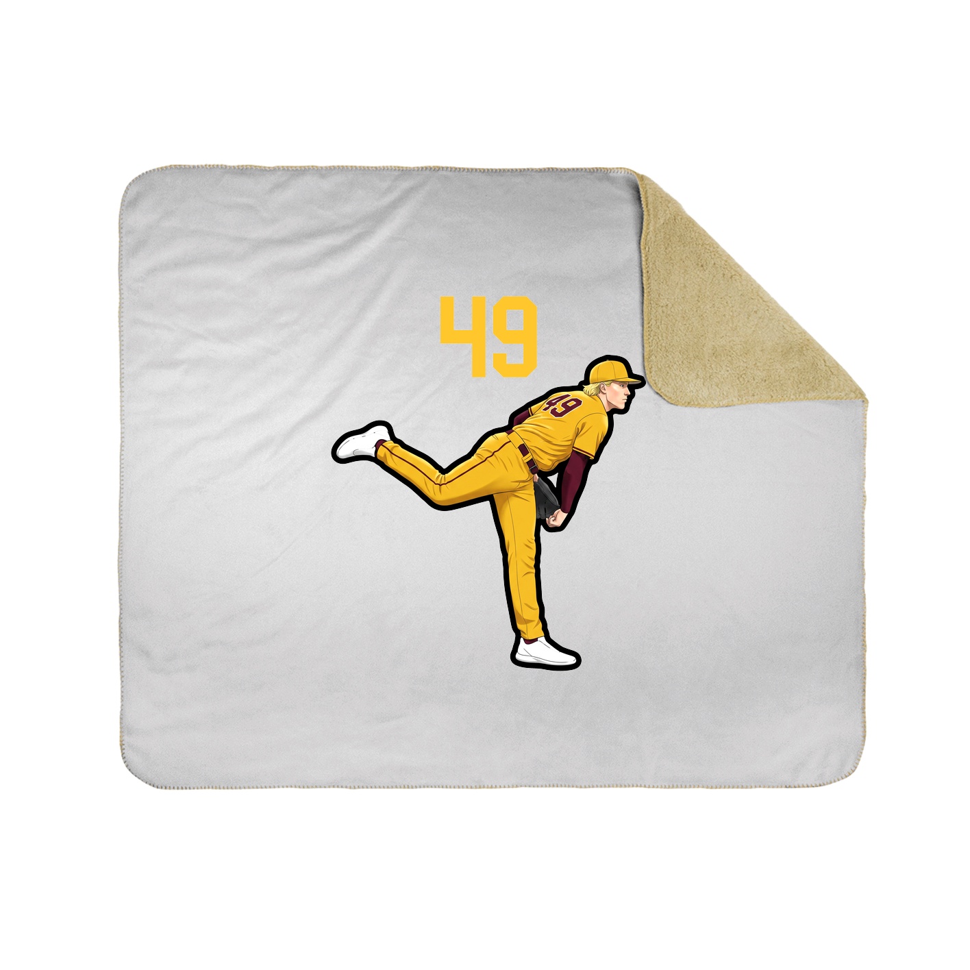 Throw Blanket — Number Top in White