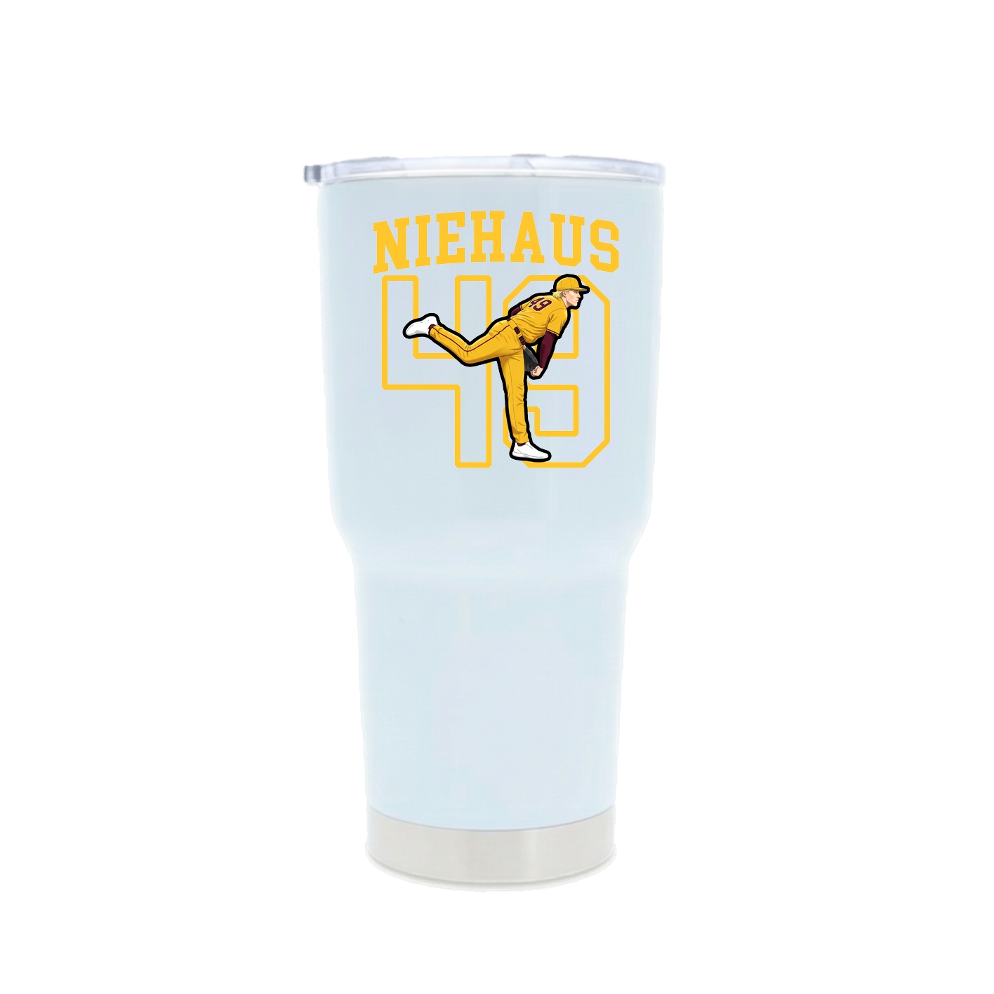 30oz Stainless Steel Tumbler — Shirsey in White