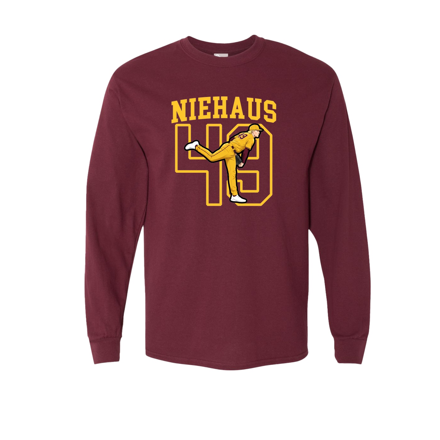 Long Sleeve Tee — Shirsey in Maroon