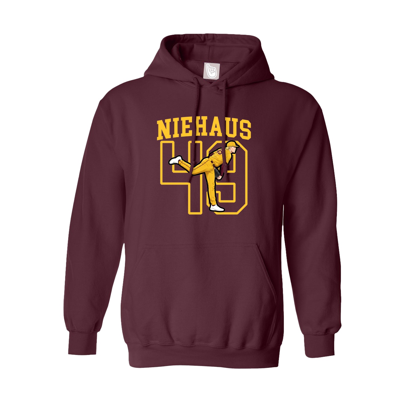 Hoodie — Shirsey in Maroon