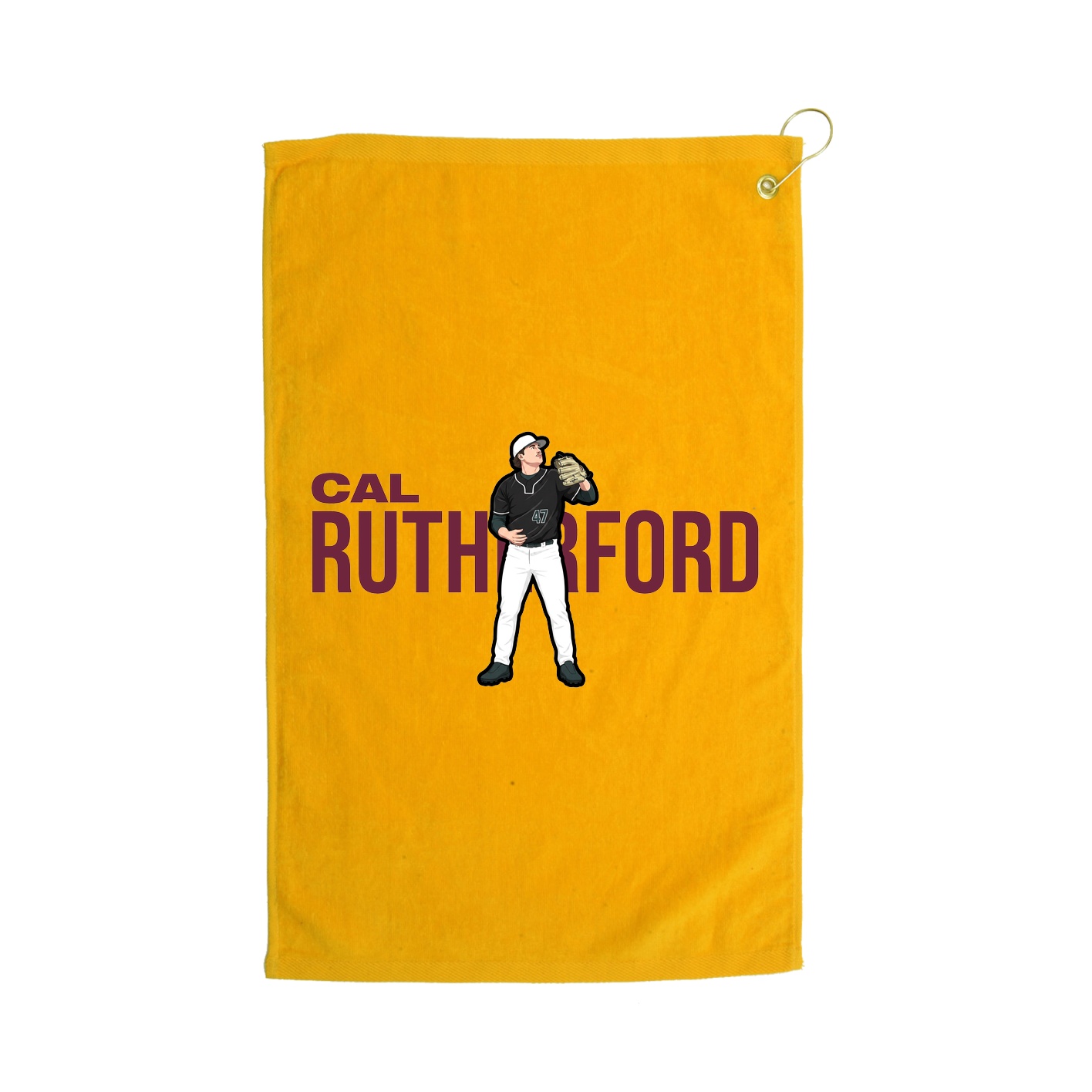 Golf Towel — Player Name in Gold