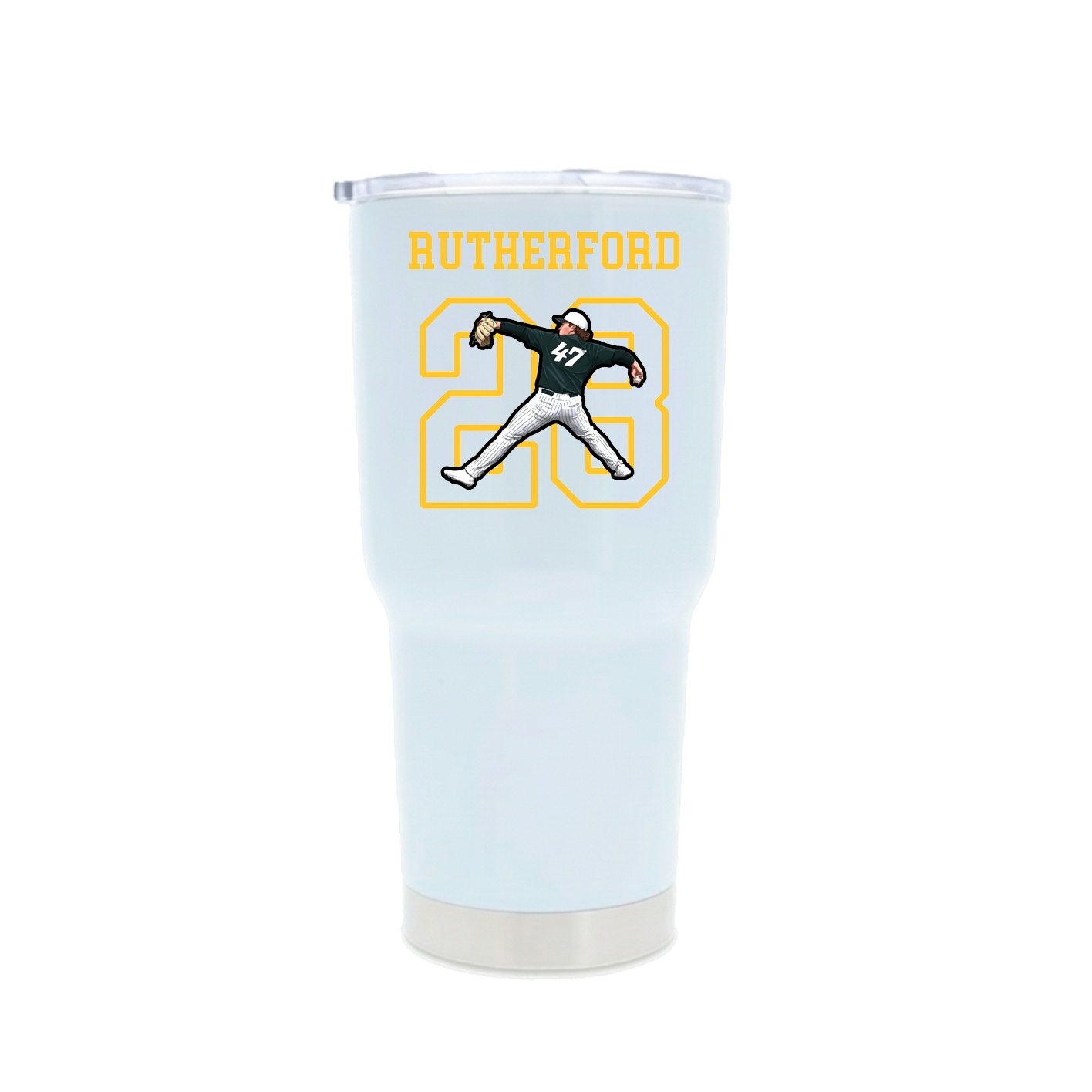 30oz Stainless Steel Tumbler — Shirsey in White