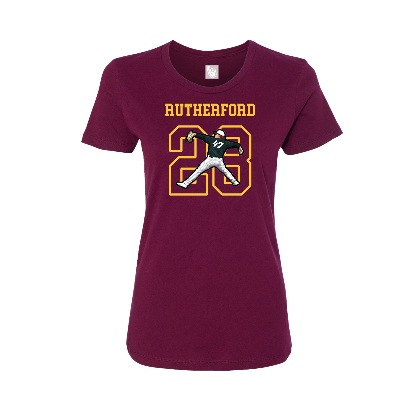 Fitted Women's Tee — Shirsey in Maroon