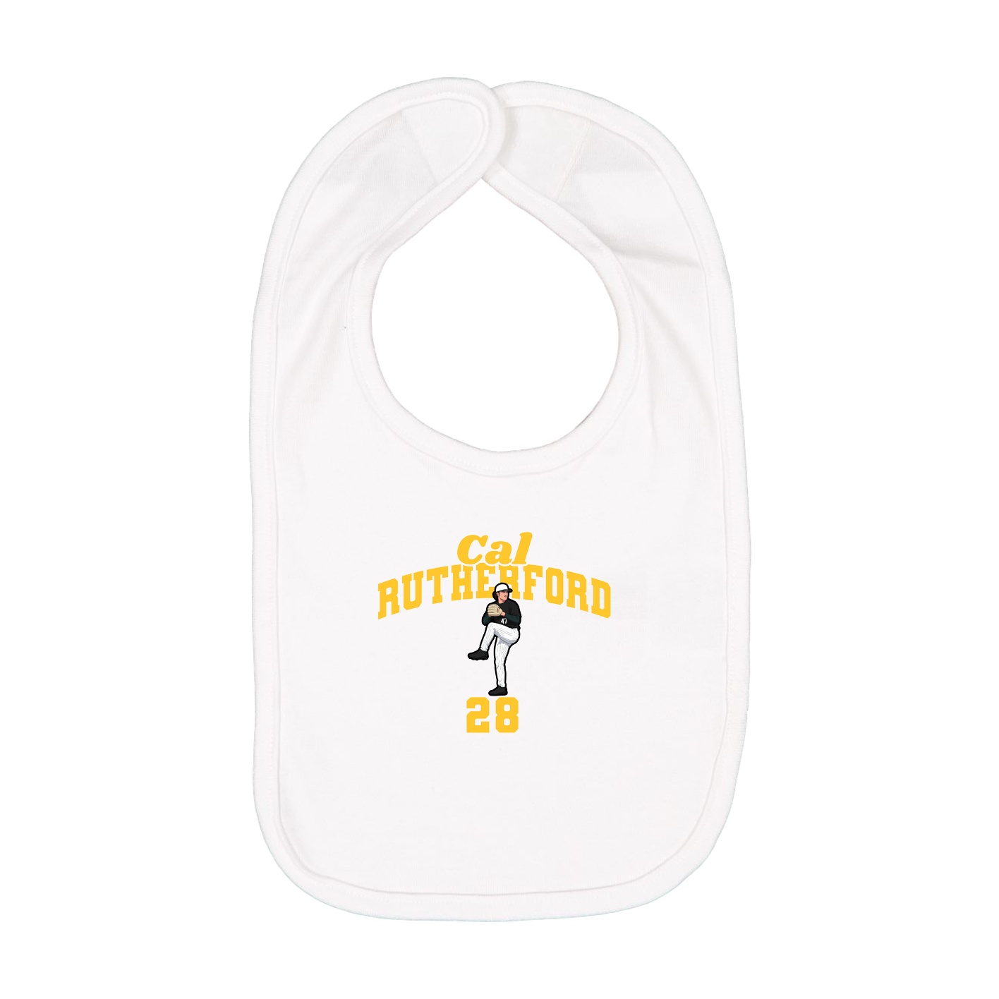 Infant Bib — Signature Arch in White