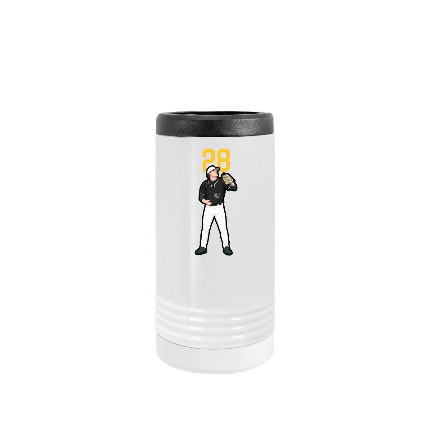 Slim Beverage Holder — Number Top in White