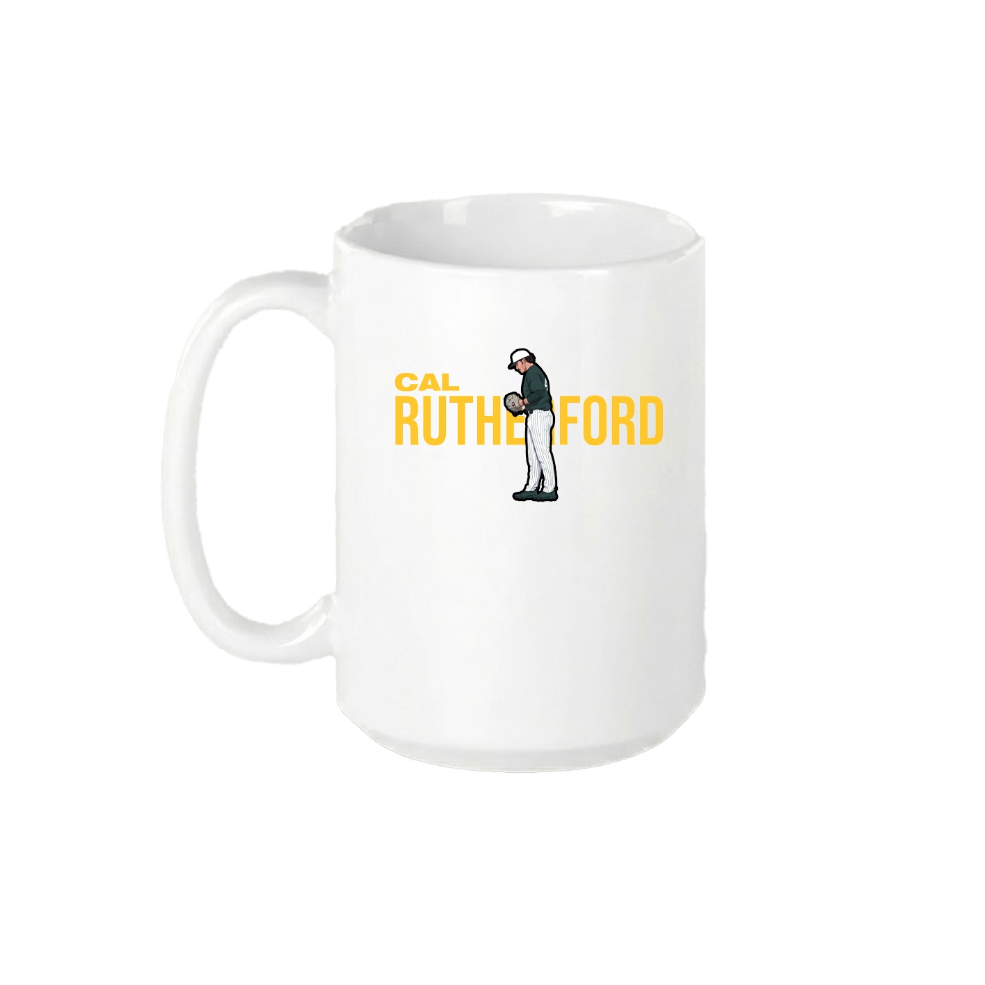15oz Coffee Mug — Player Name in White