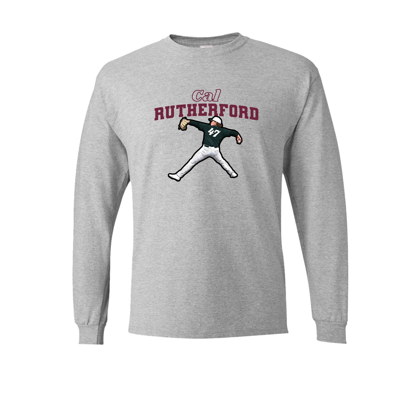 Long Sleeve Tee — Name Arch in Grey