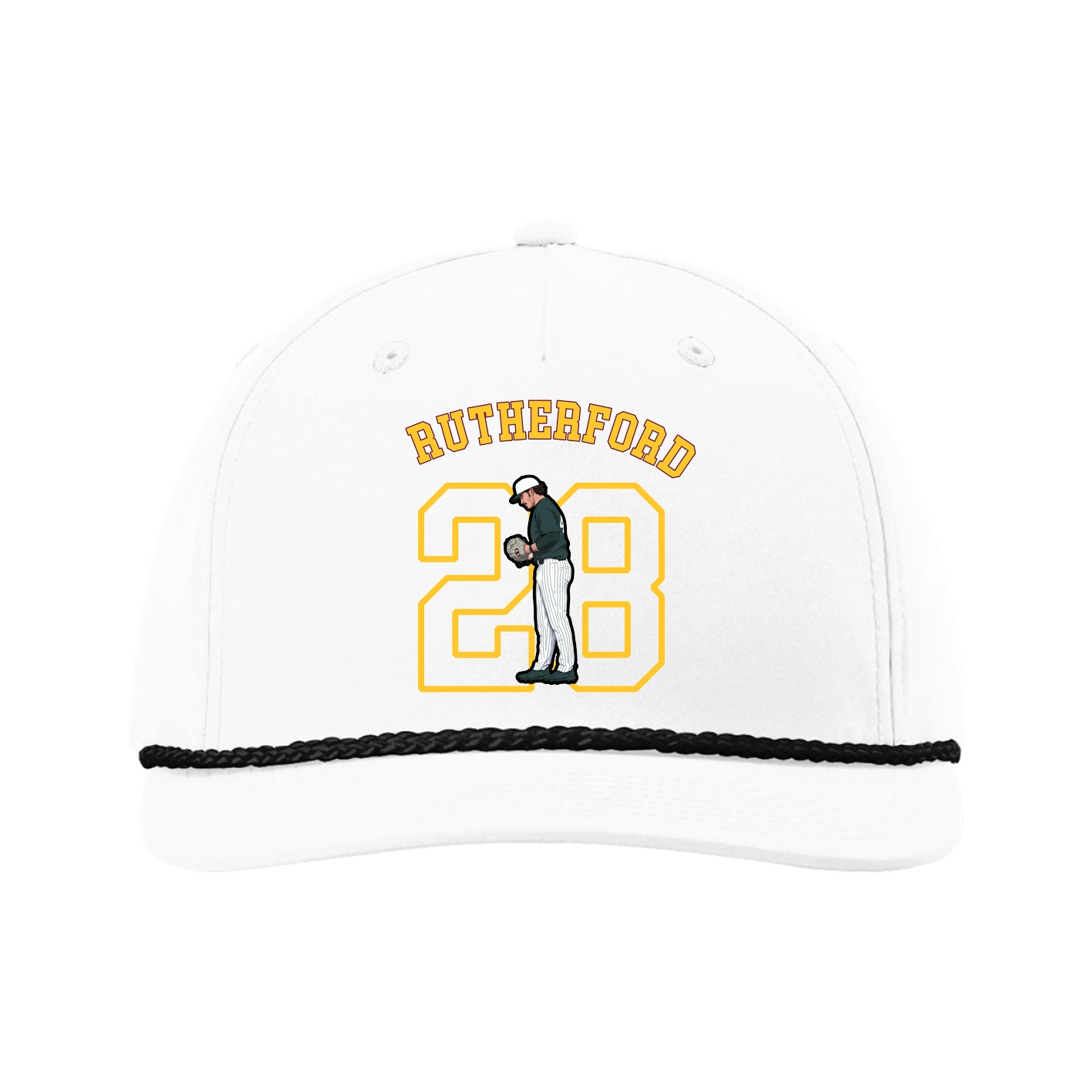 Five-Panel Classic Rope Cap — Shirsey Arch in White