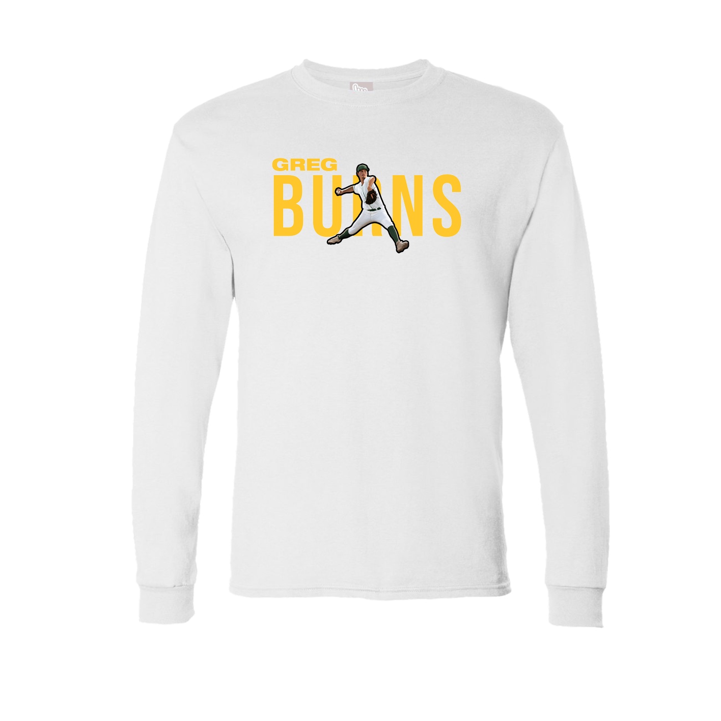Long Sleeve Tee — Player Name in White