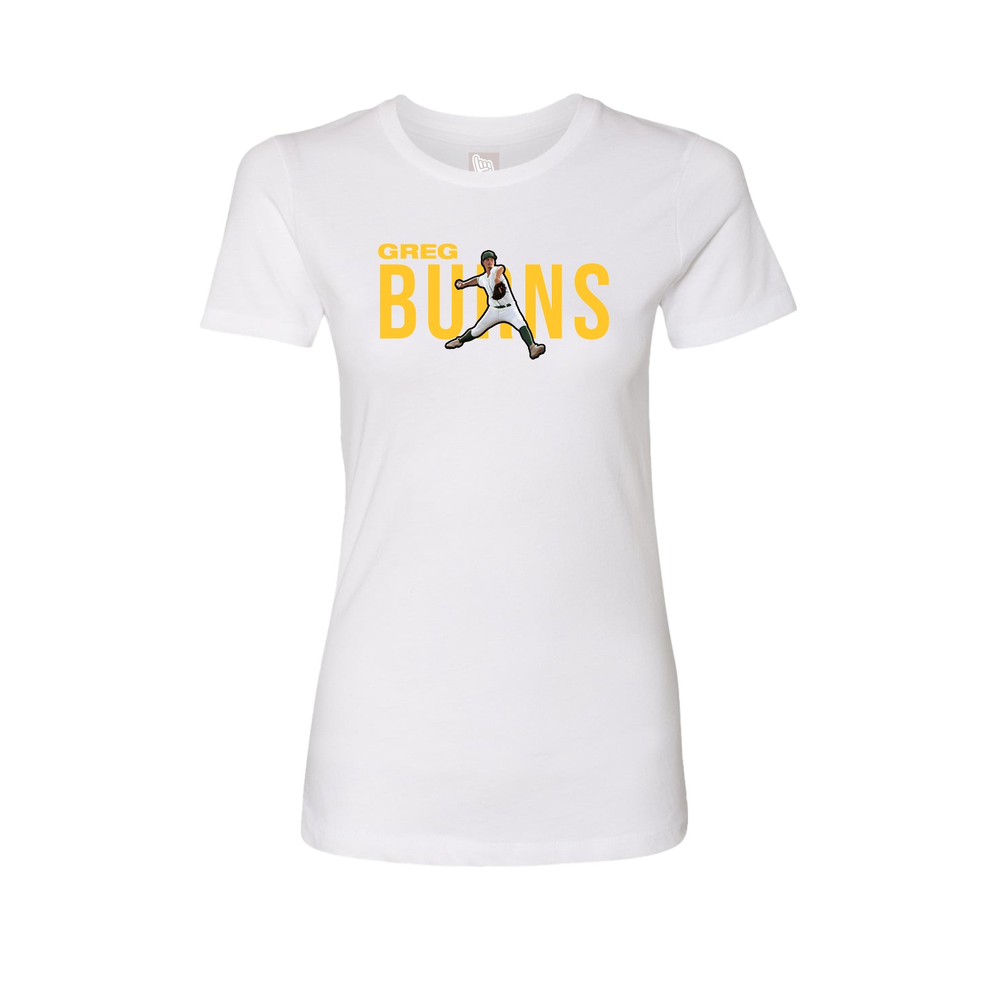Fitted Women's Tee — Player Name in White