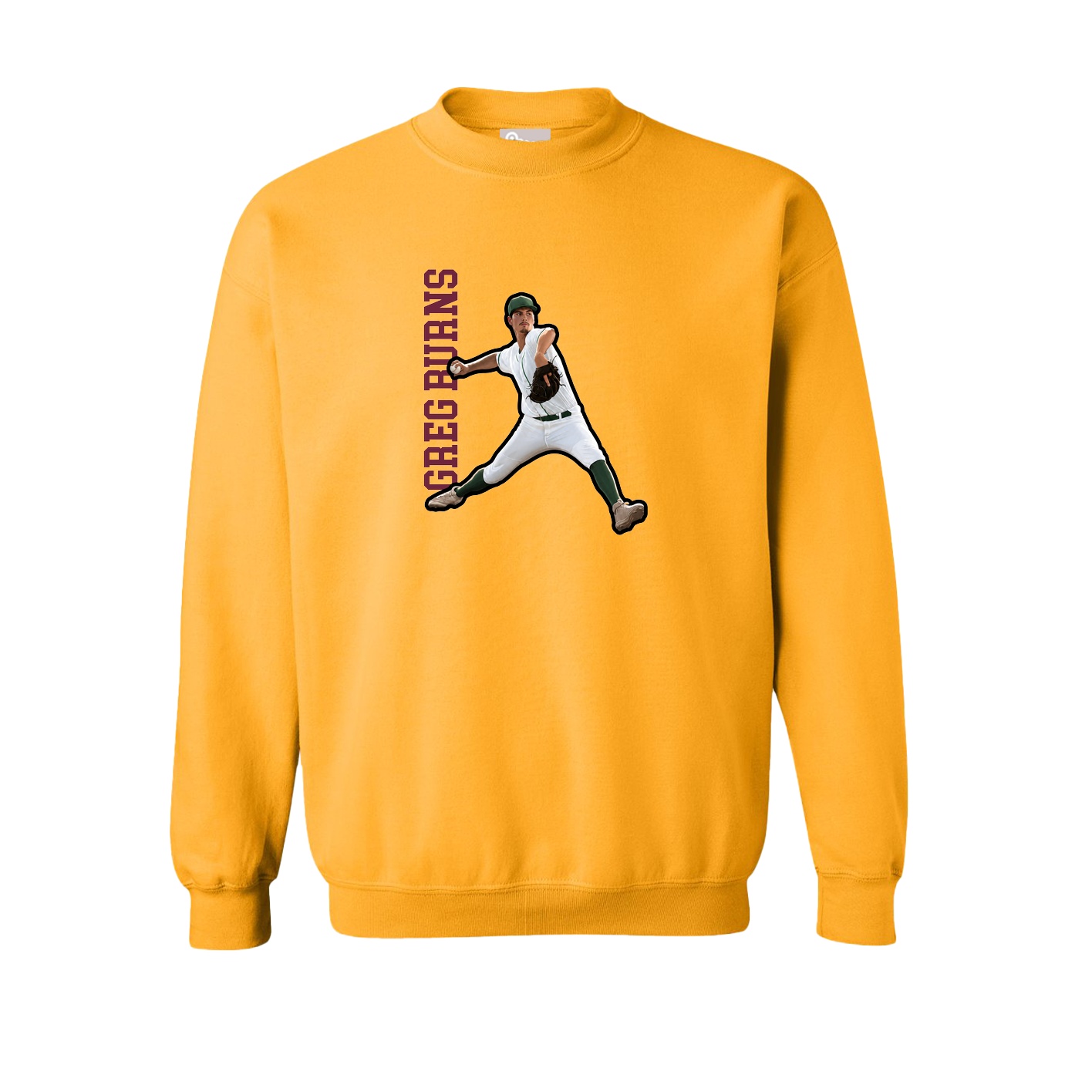 Fleece Crew — Name Vertical in Gold