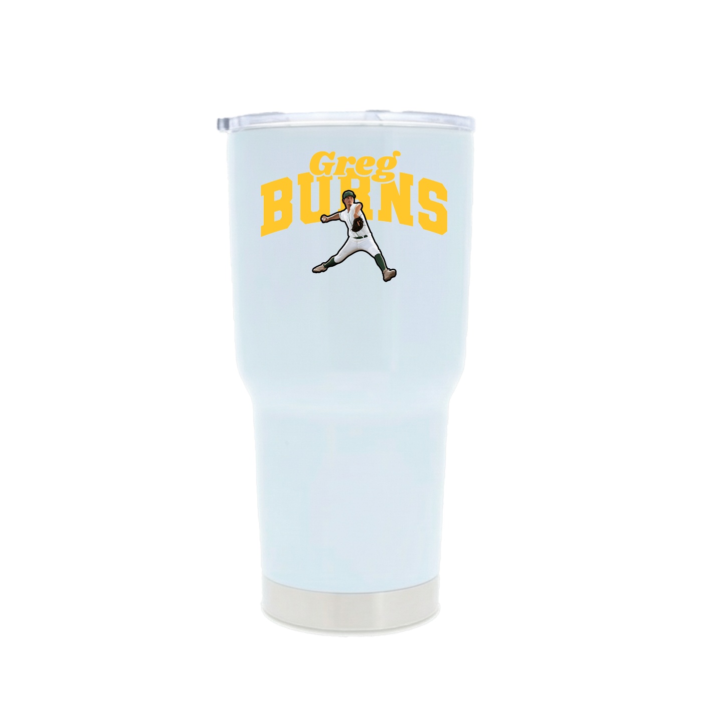 30oz Stainless Steel Tumbler — Signature Arch in White
