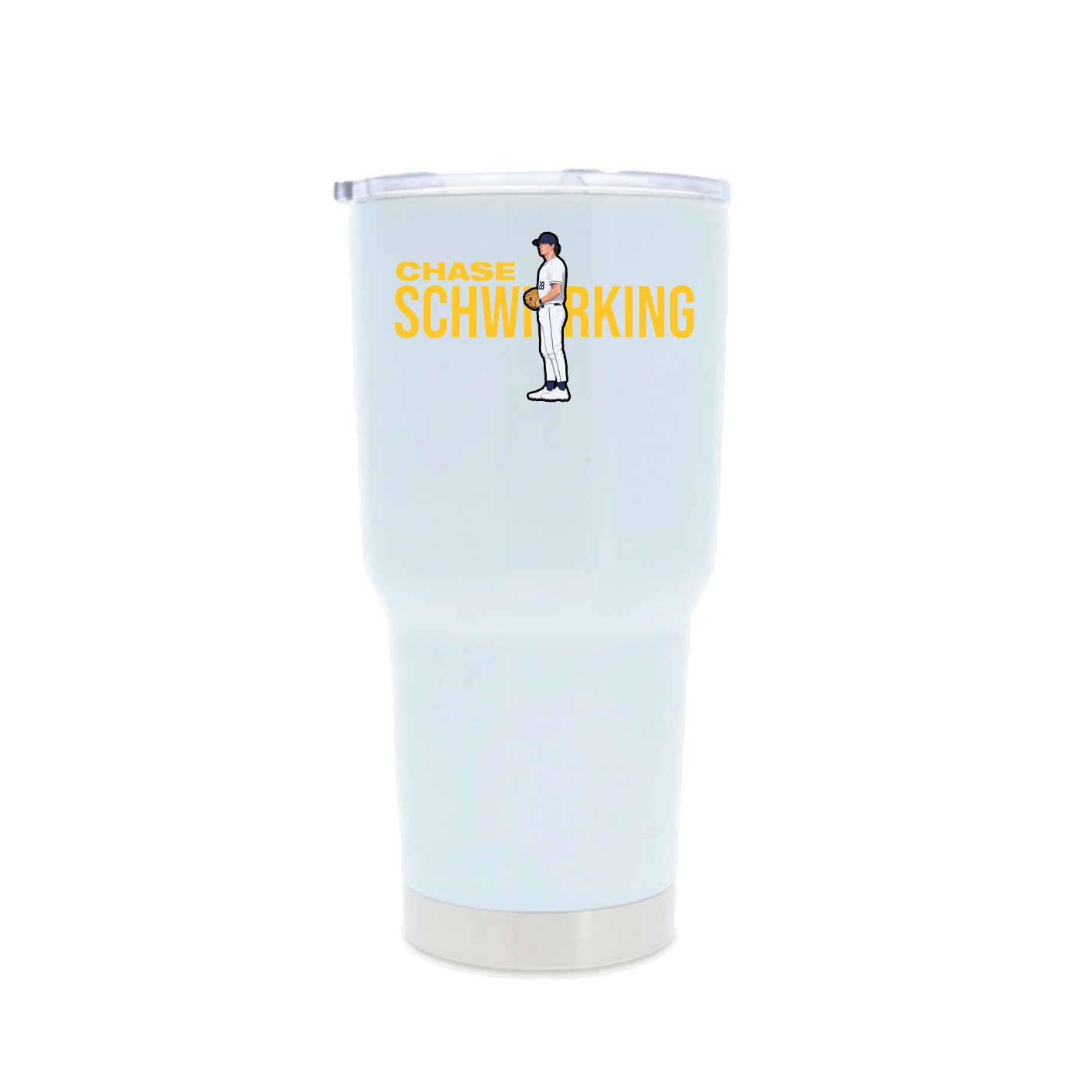 30oz Stainless Steel Tumbler — Player Name in White