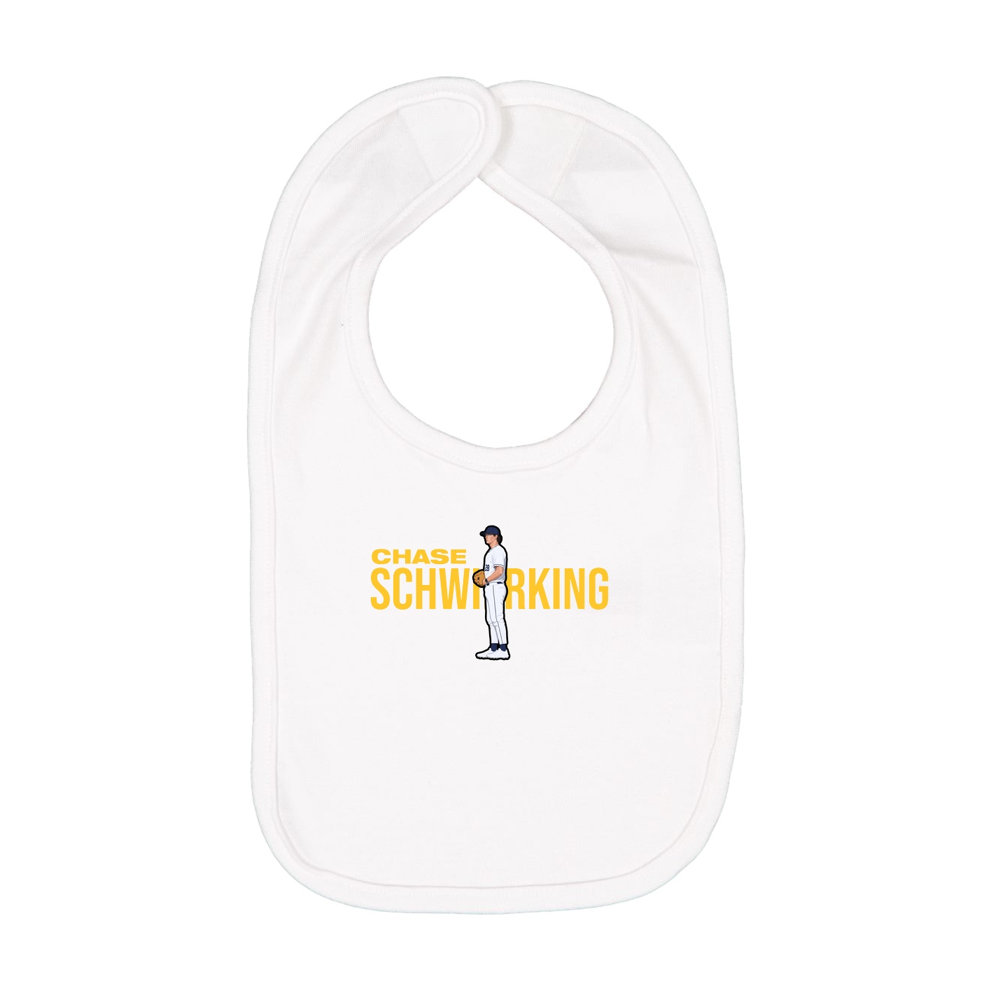 Infant Bib — Player Name in White