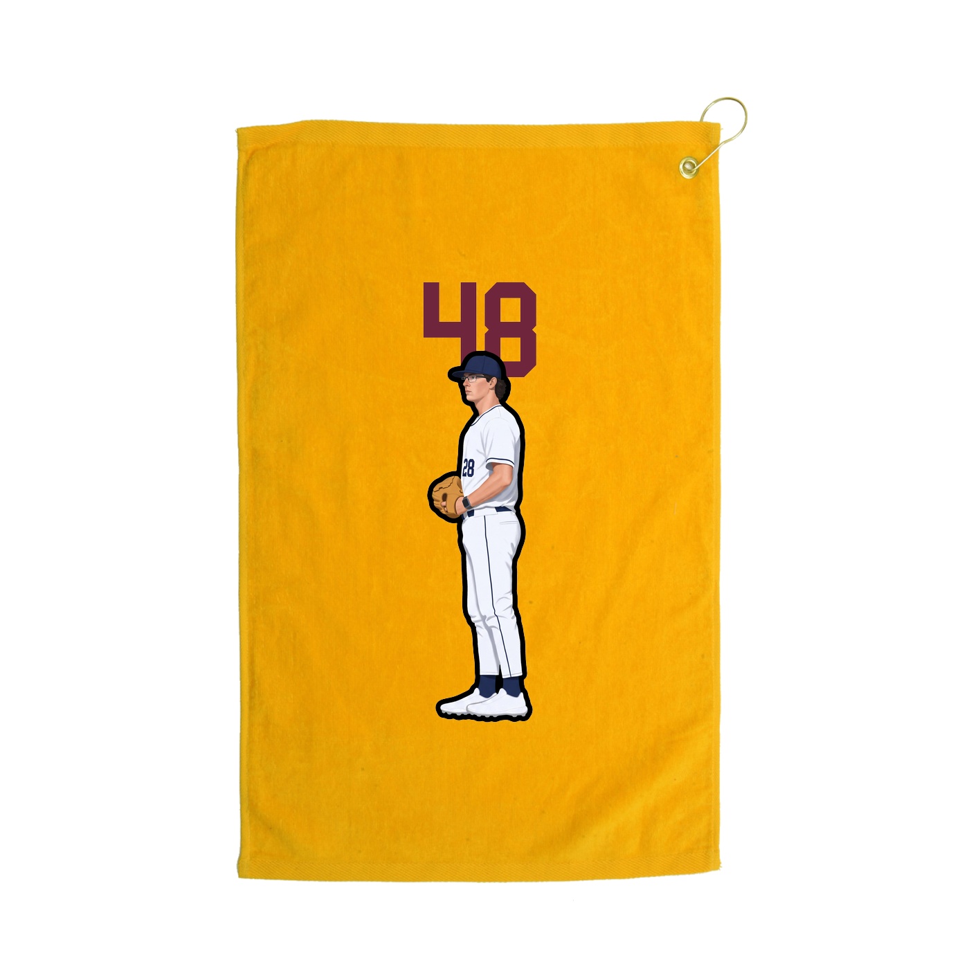 Golf Towel — Number Top in Gold
