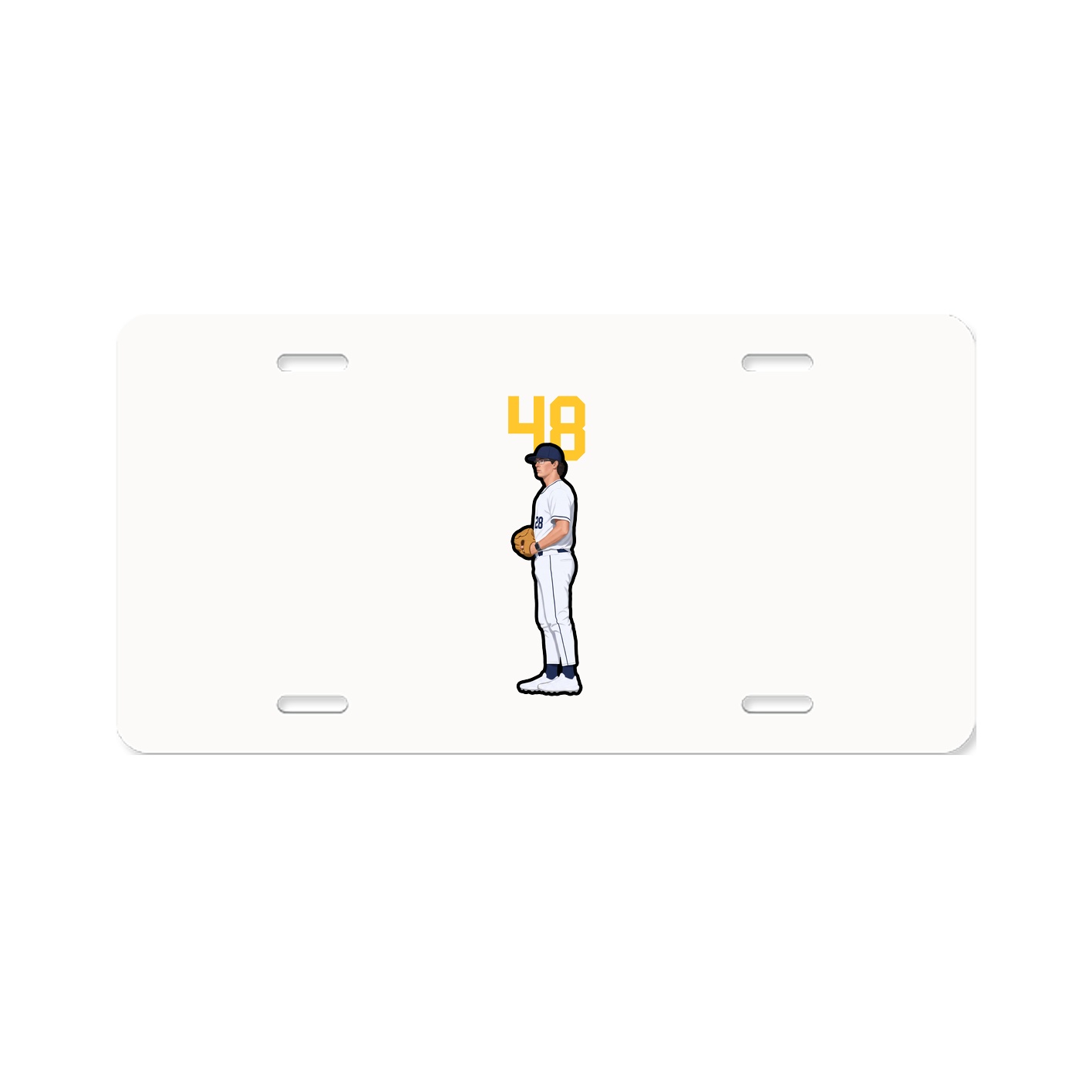 License Plate — Number Top in Classic