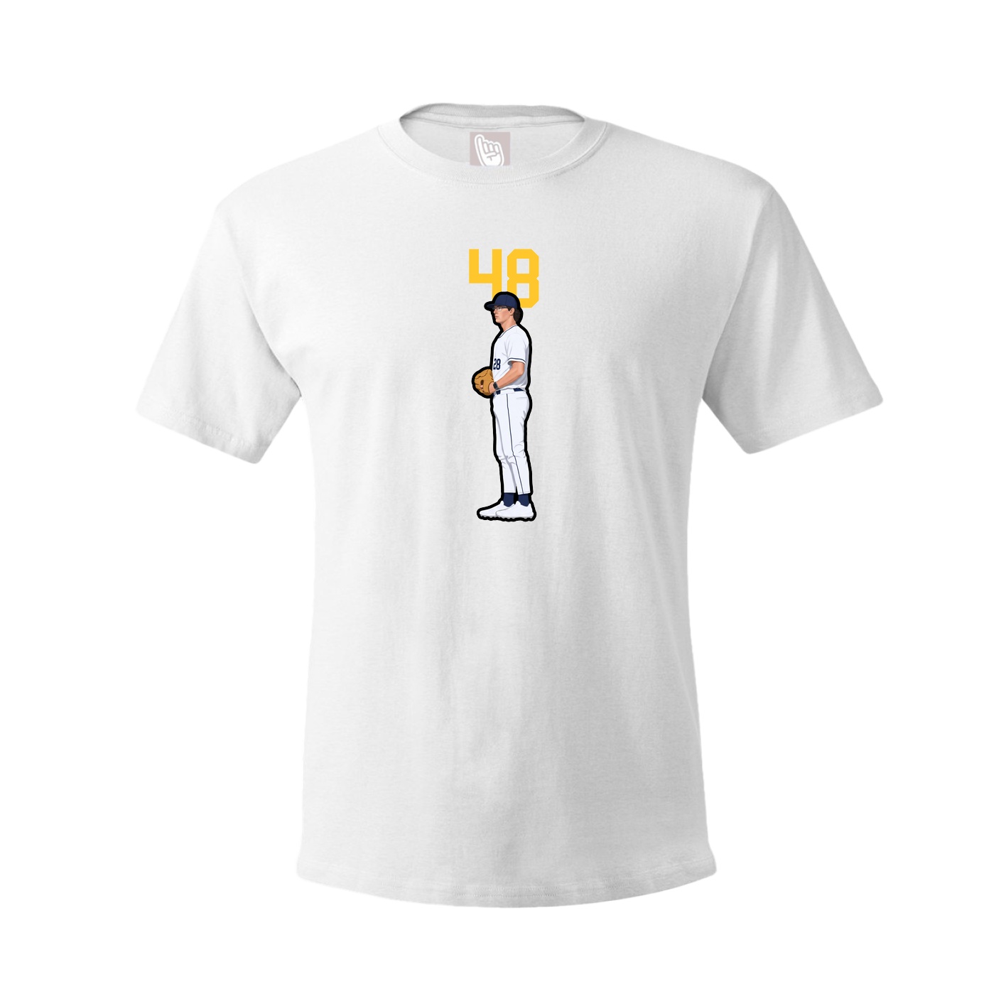 Youth Tee — Number Top in White