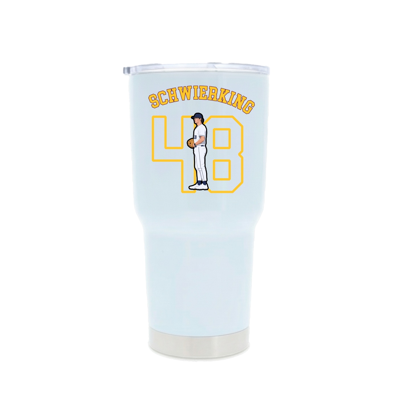 30oz Stainless Steel Tumbler — Shirsey Arch in White