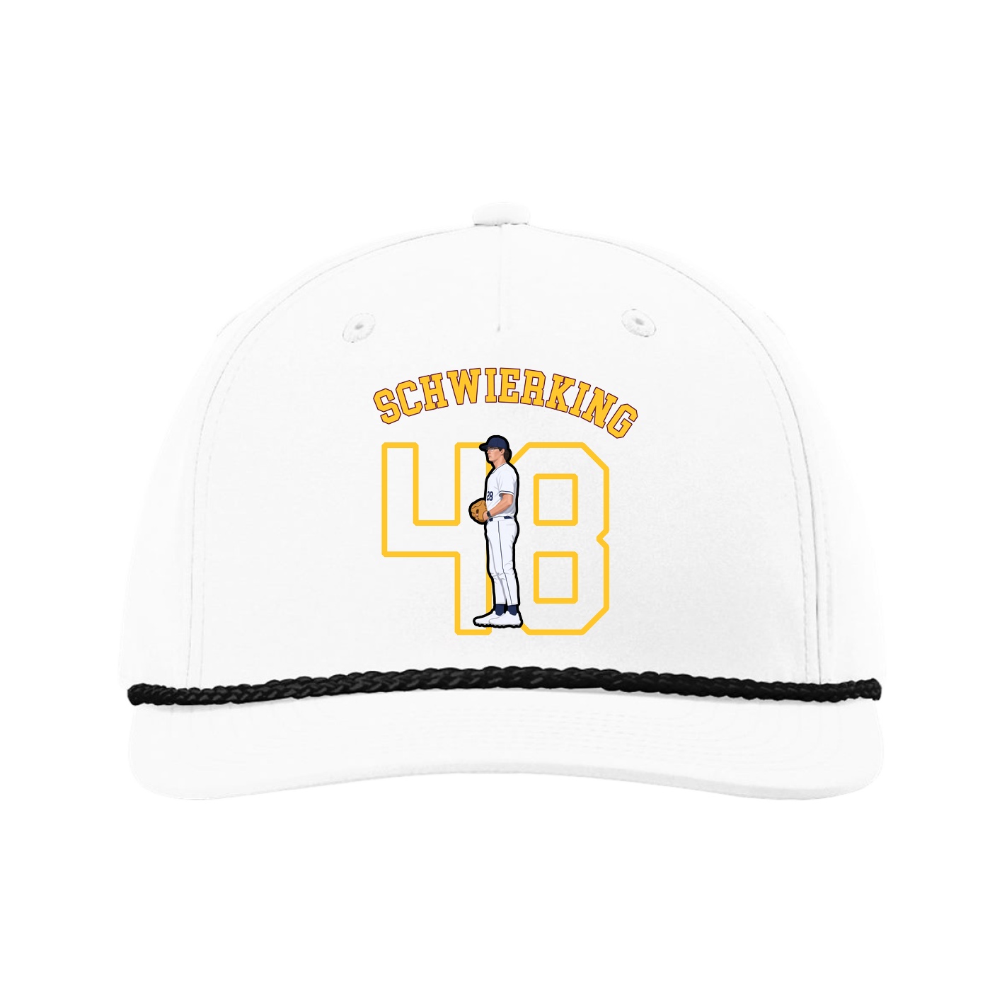 Five-Panel Classic Rope Cap — Shirsey Arch in White