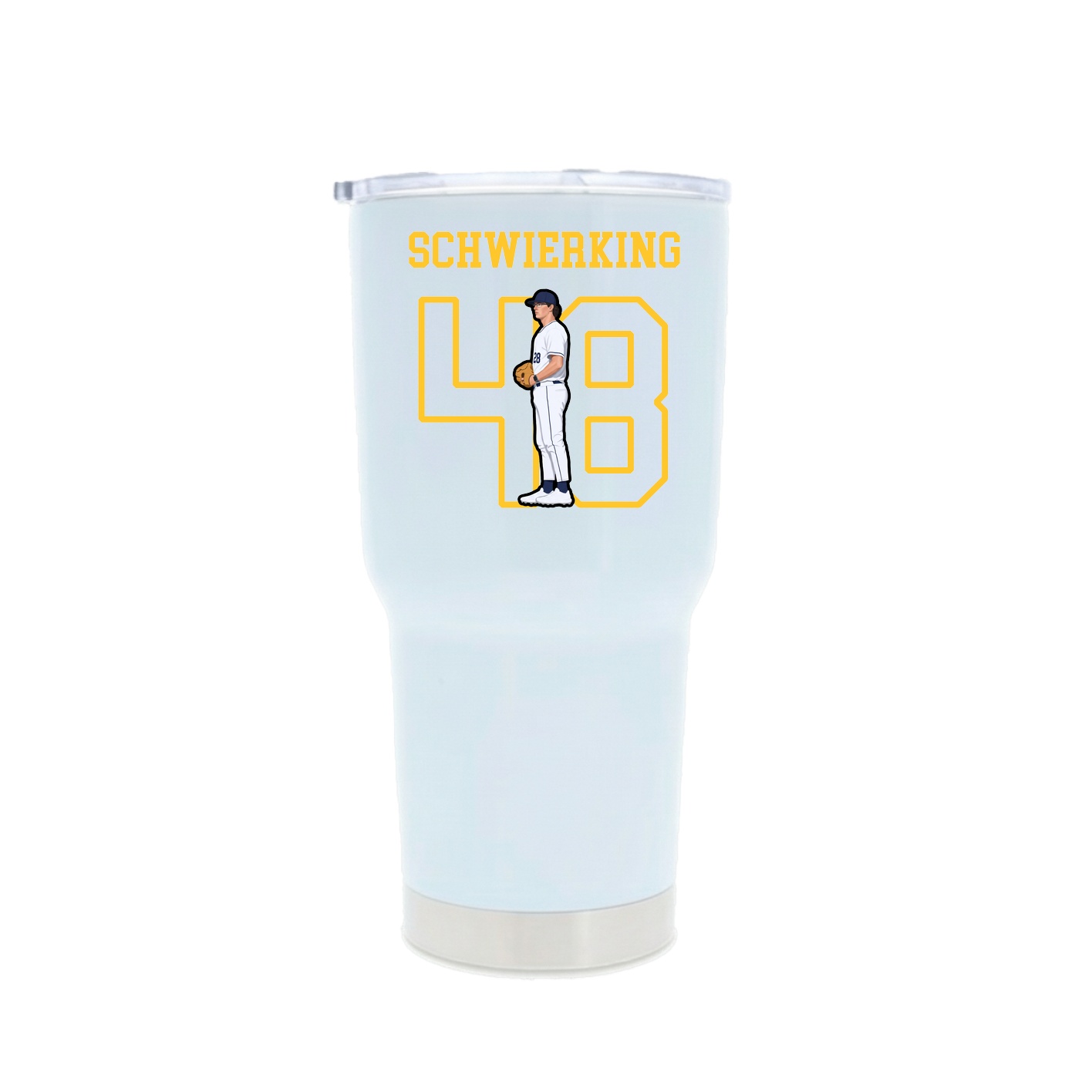 30oz Stainless Steel Tumbler — Shirsey in White