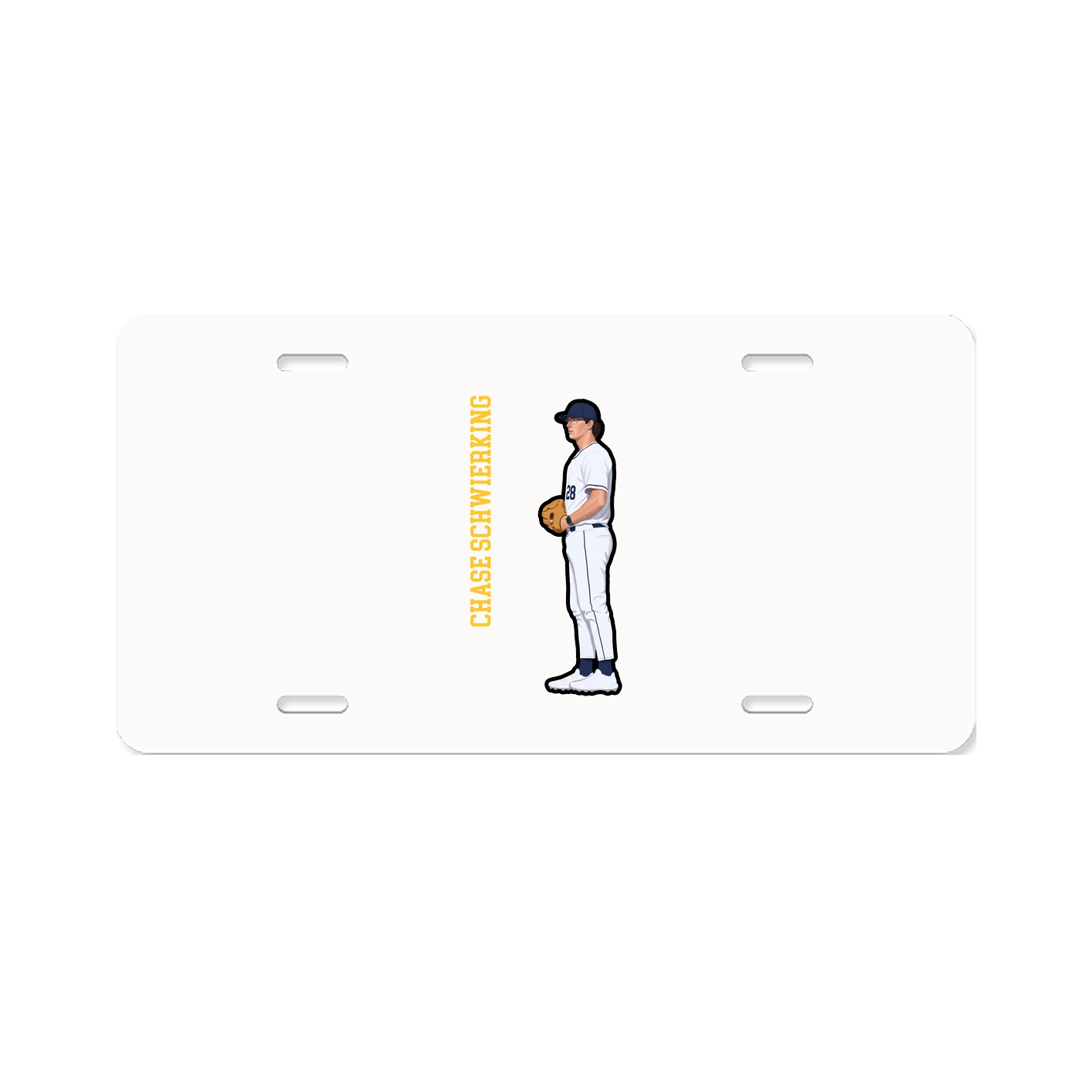 License Plate — Name Vertical in Classic