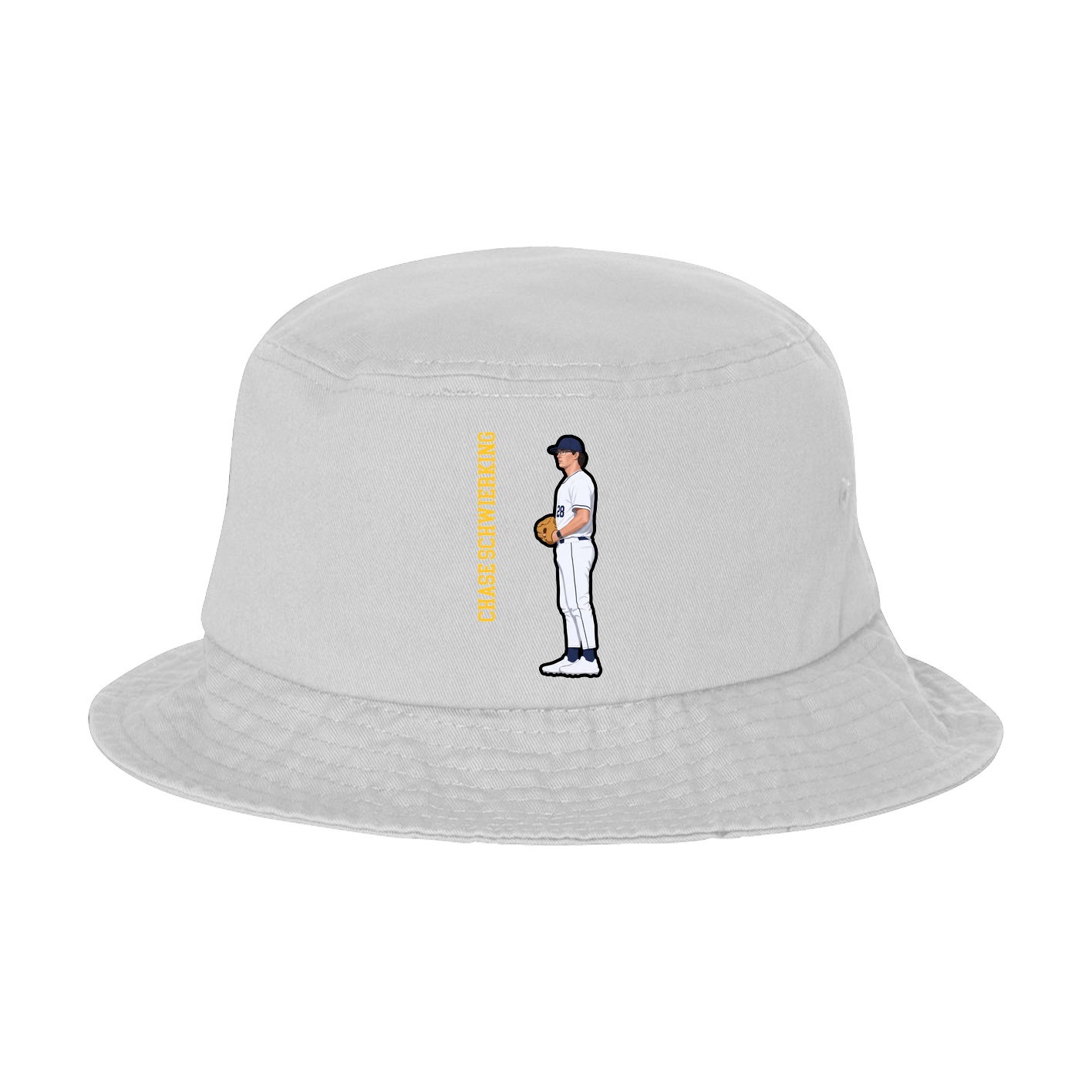 Bucket Cap — Name Vertical in White