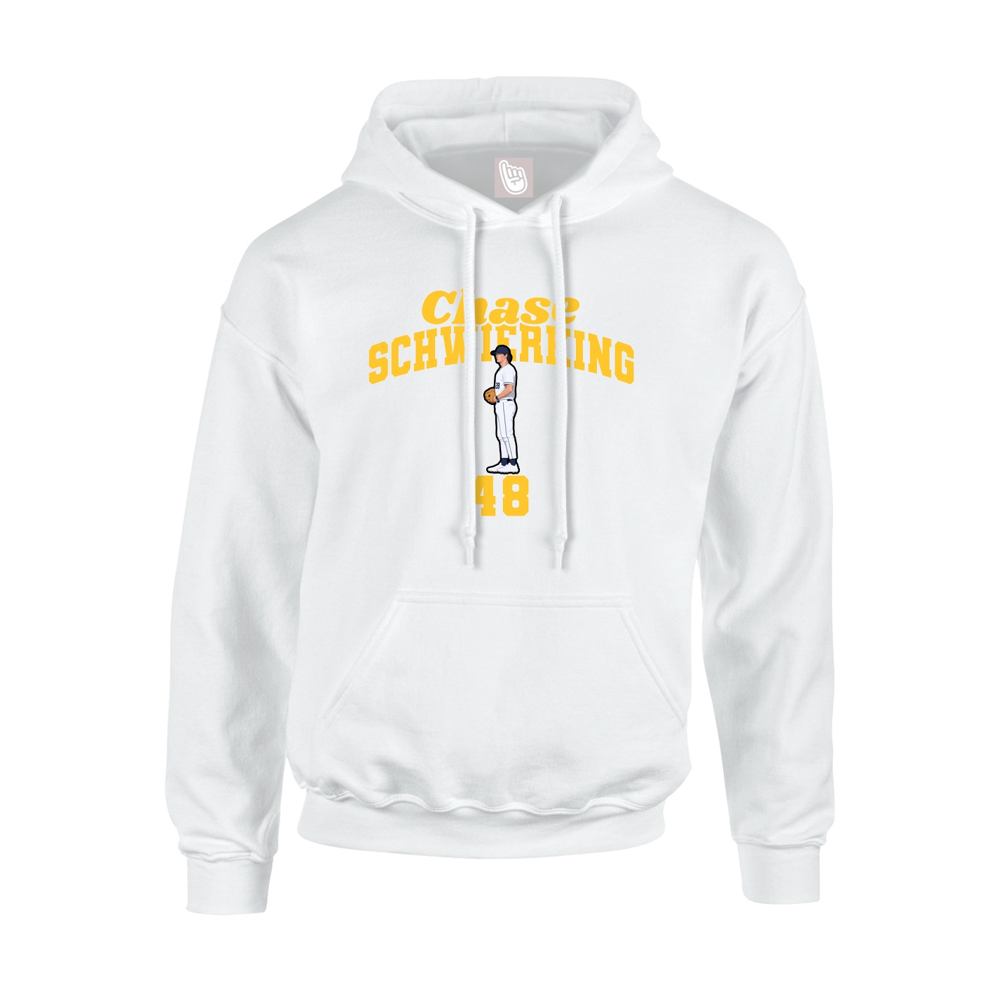 Hoodie — Signature Arch in White