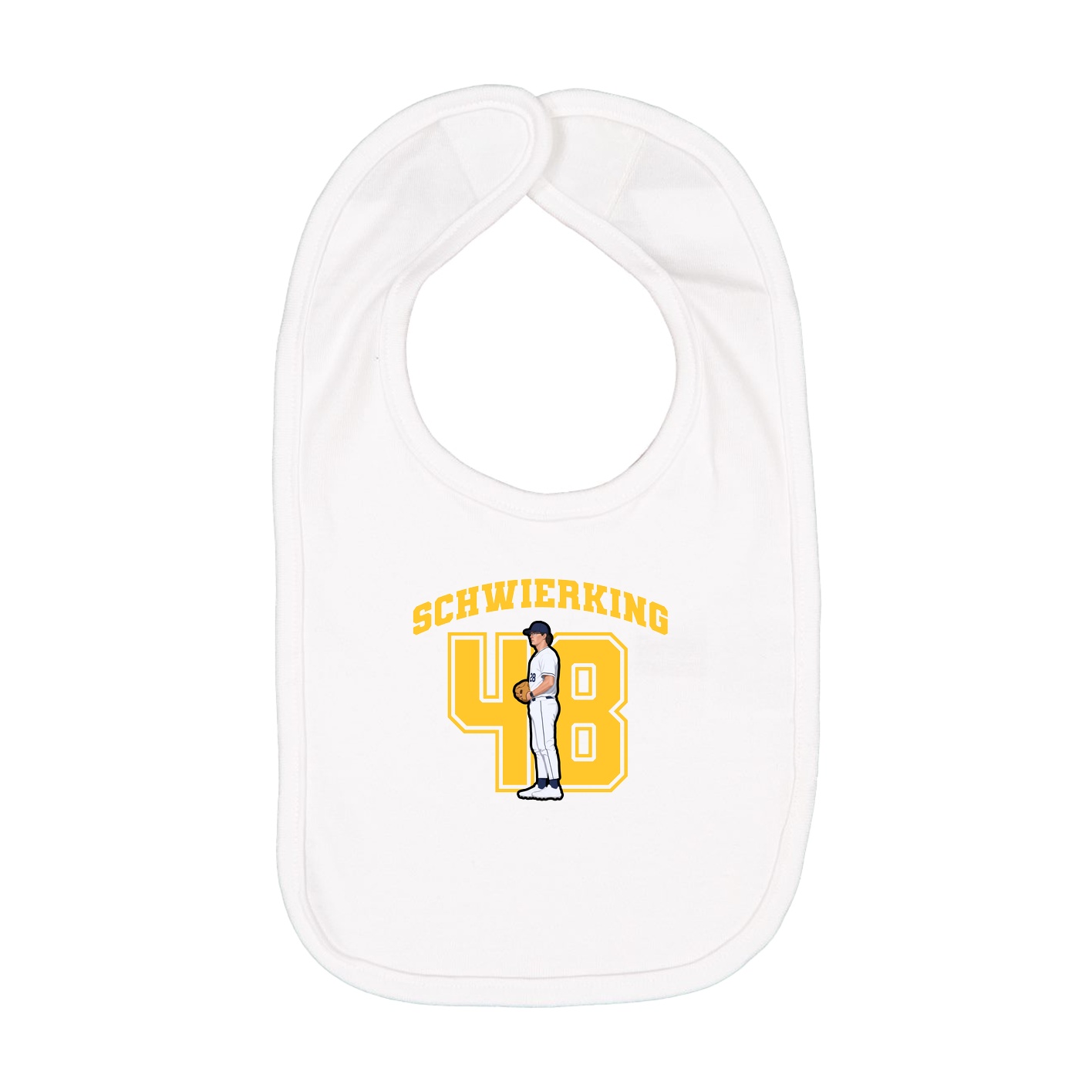 Infant Bib — Number in White
