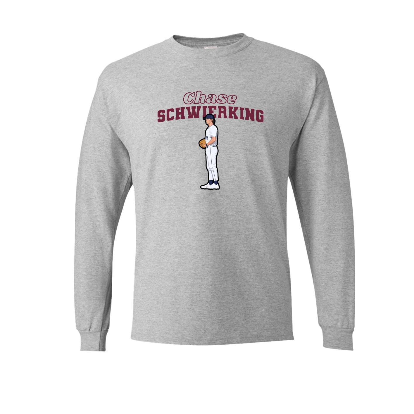 Long Sleeve Tee — Name Arch in Grey